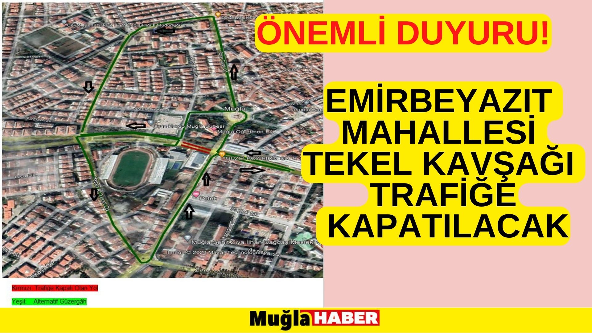 EMİRBEYAZIT MAHALLESİ TEKEL KAVŞAĞI TRAFİĞE KAPATILACAK