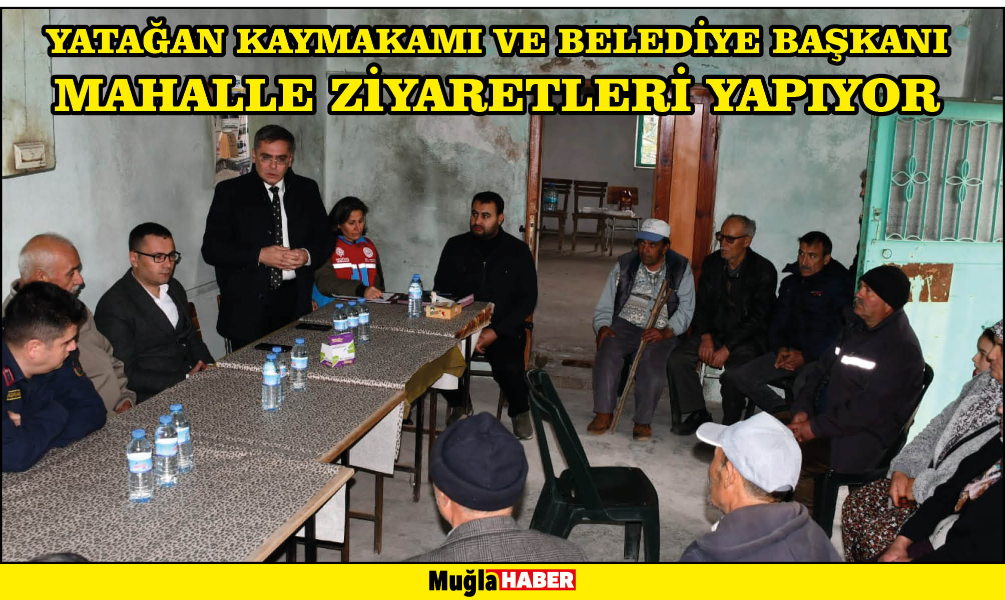 YATAĞAN KAYMAKAMI VE BELEDİYE BAŞKANI MAHALLE ZİYARETLERİ YAPIYOR