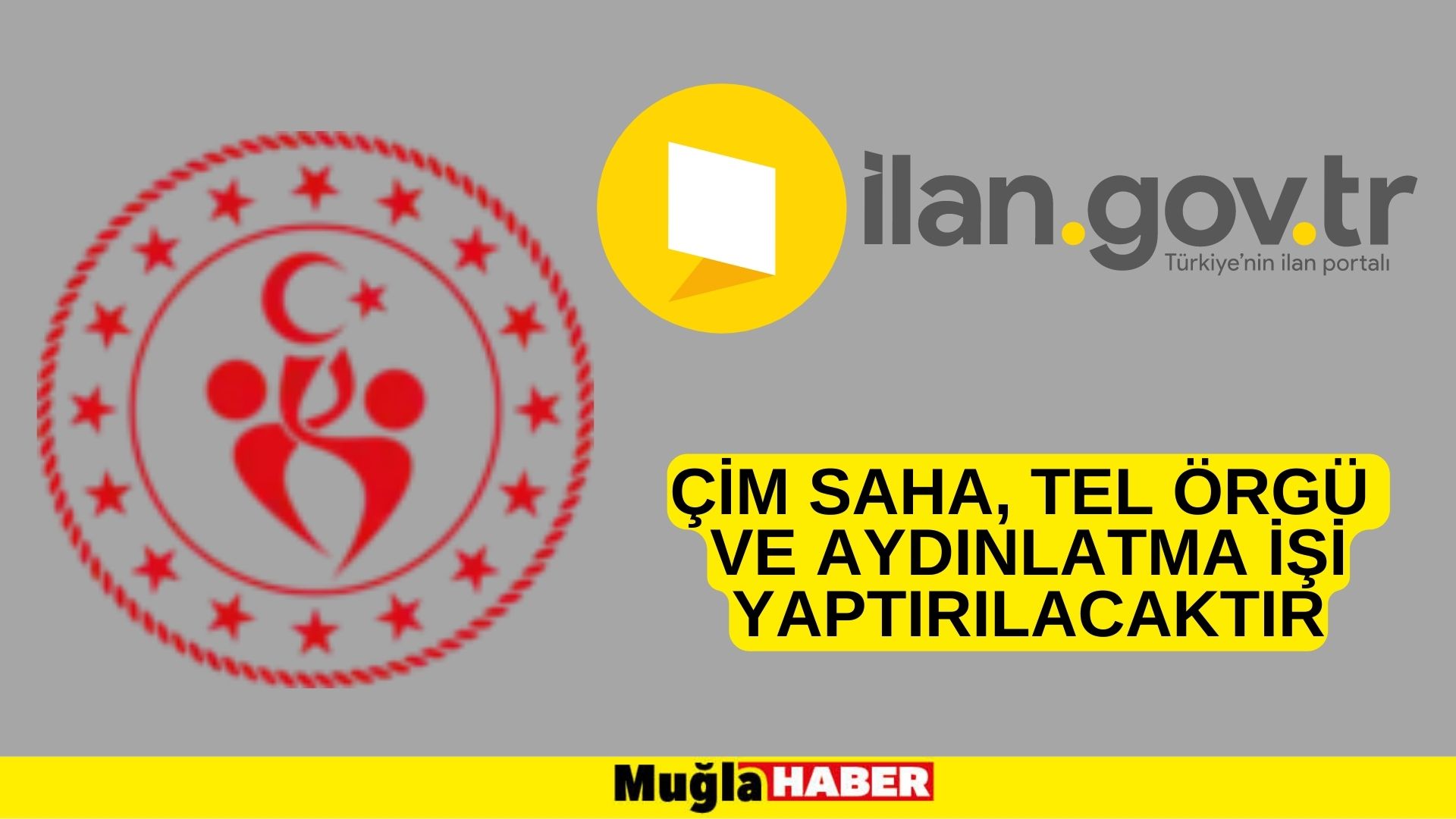 Çim saha, tel örgü ve aydınlatma işi yaptırılacaktır