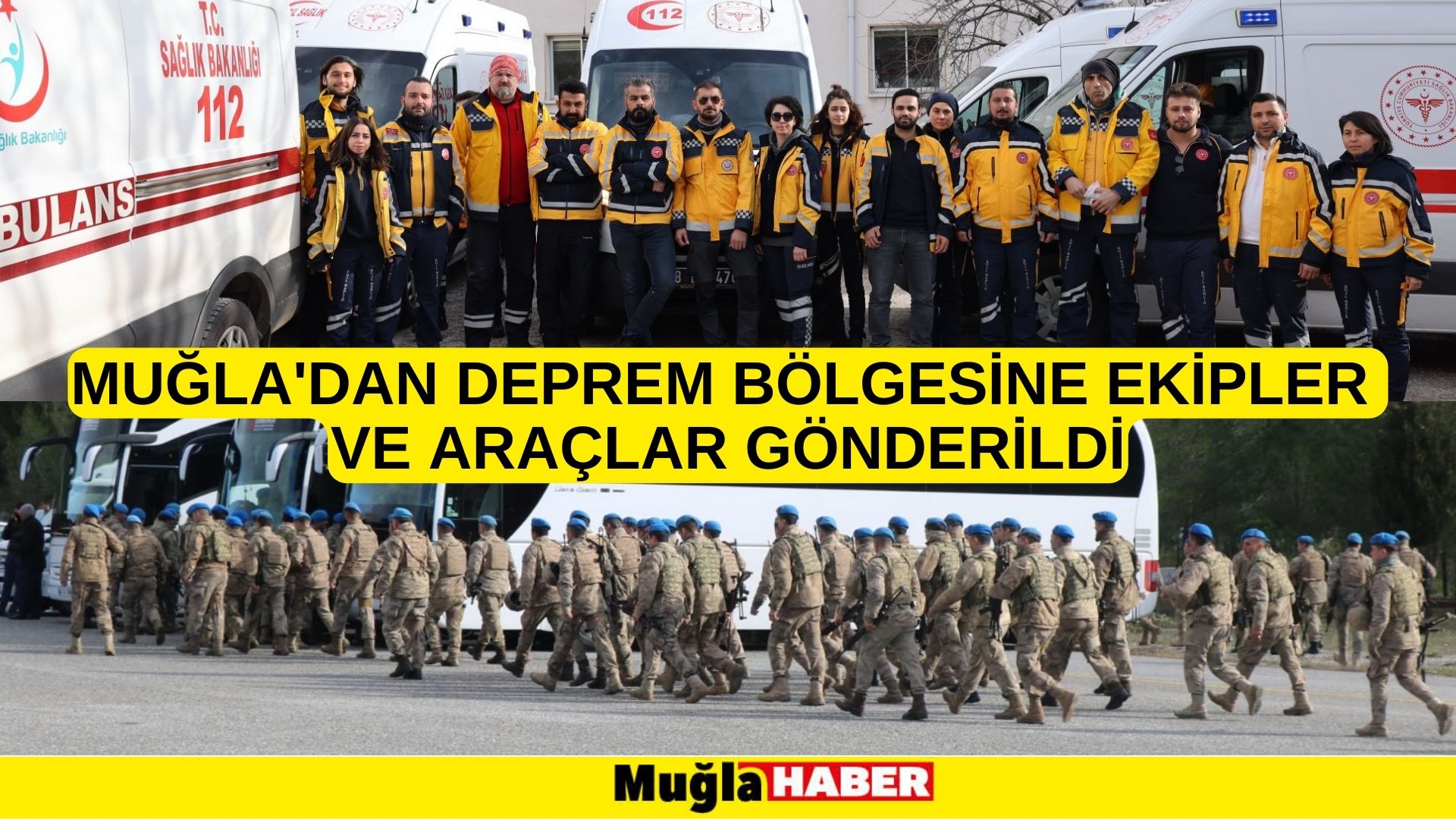 Muğla'dan deprem bölgesine ekipler ve araçlar gönderildi