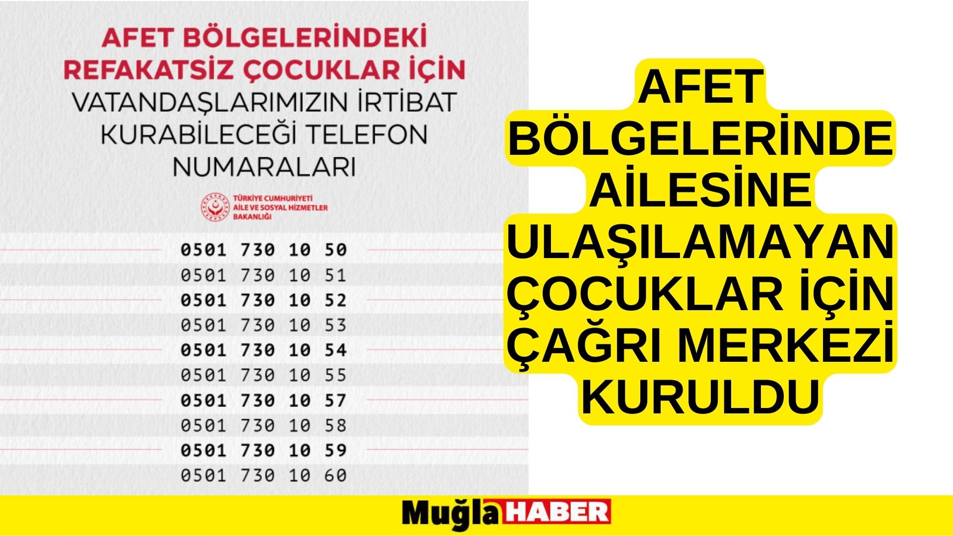 Afet bölgelerinde ailesine ulaşılamayan çocuklar için çağrı merkezi kuruldu