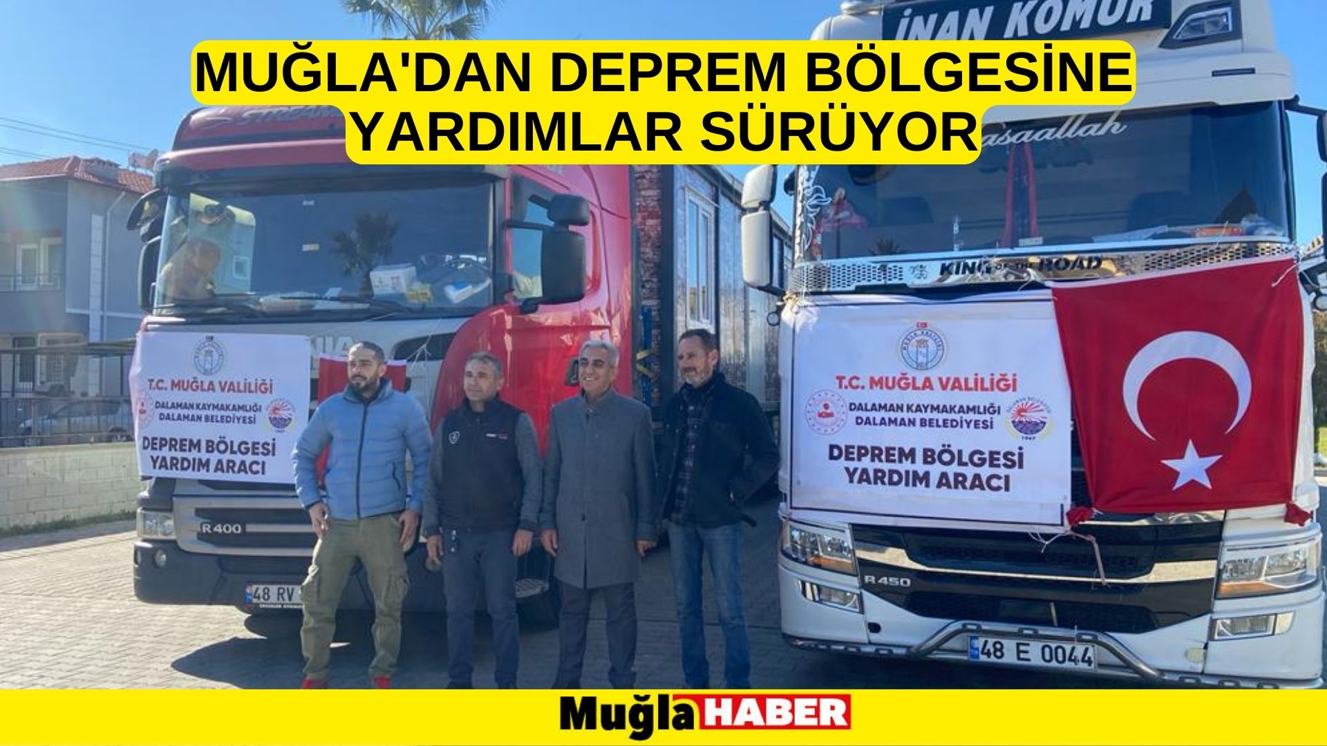 Muğla'dan deprem bölgesine yardımlar sürüyor