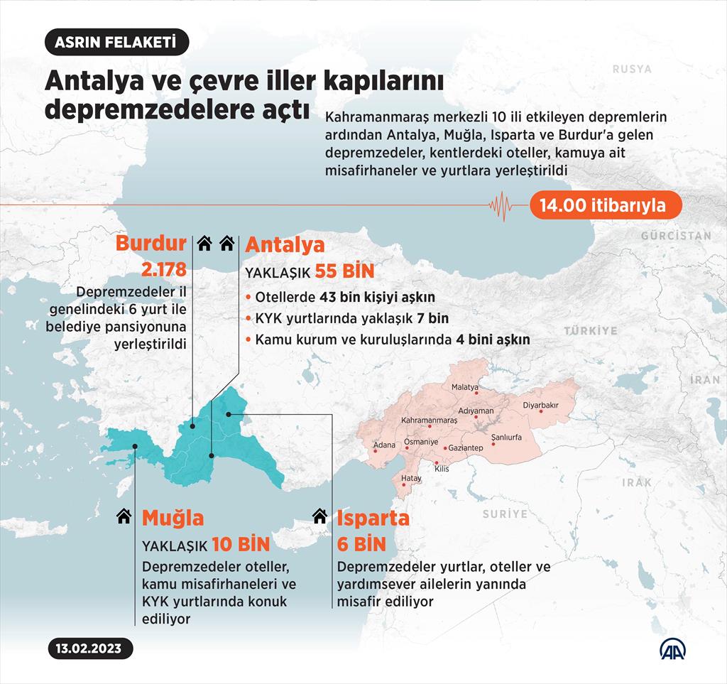 Muğla ve çevre iller kapılarını depremzedelere açtı