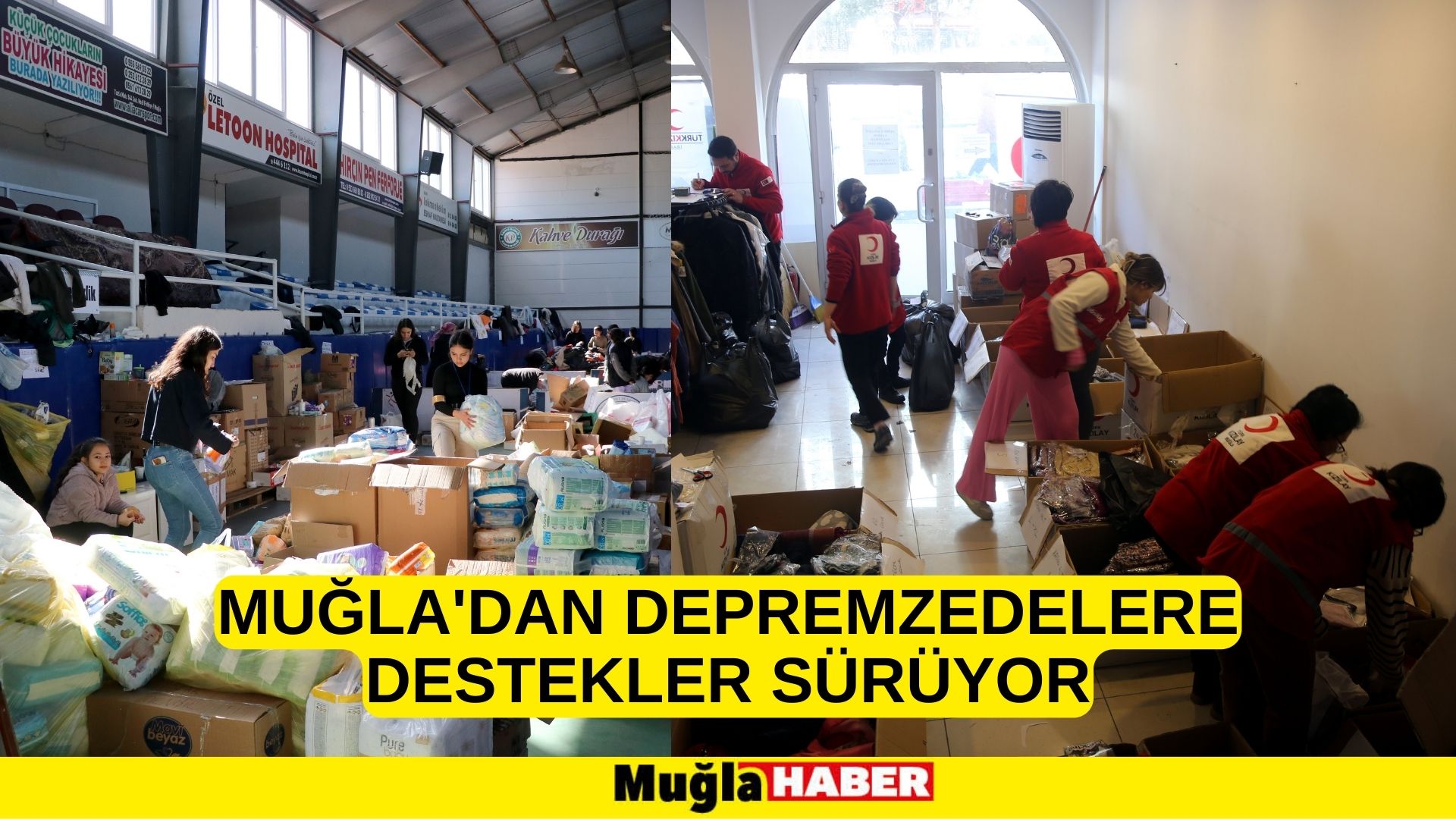 Muğla'dan depremzedelere destekler sürüyor