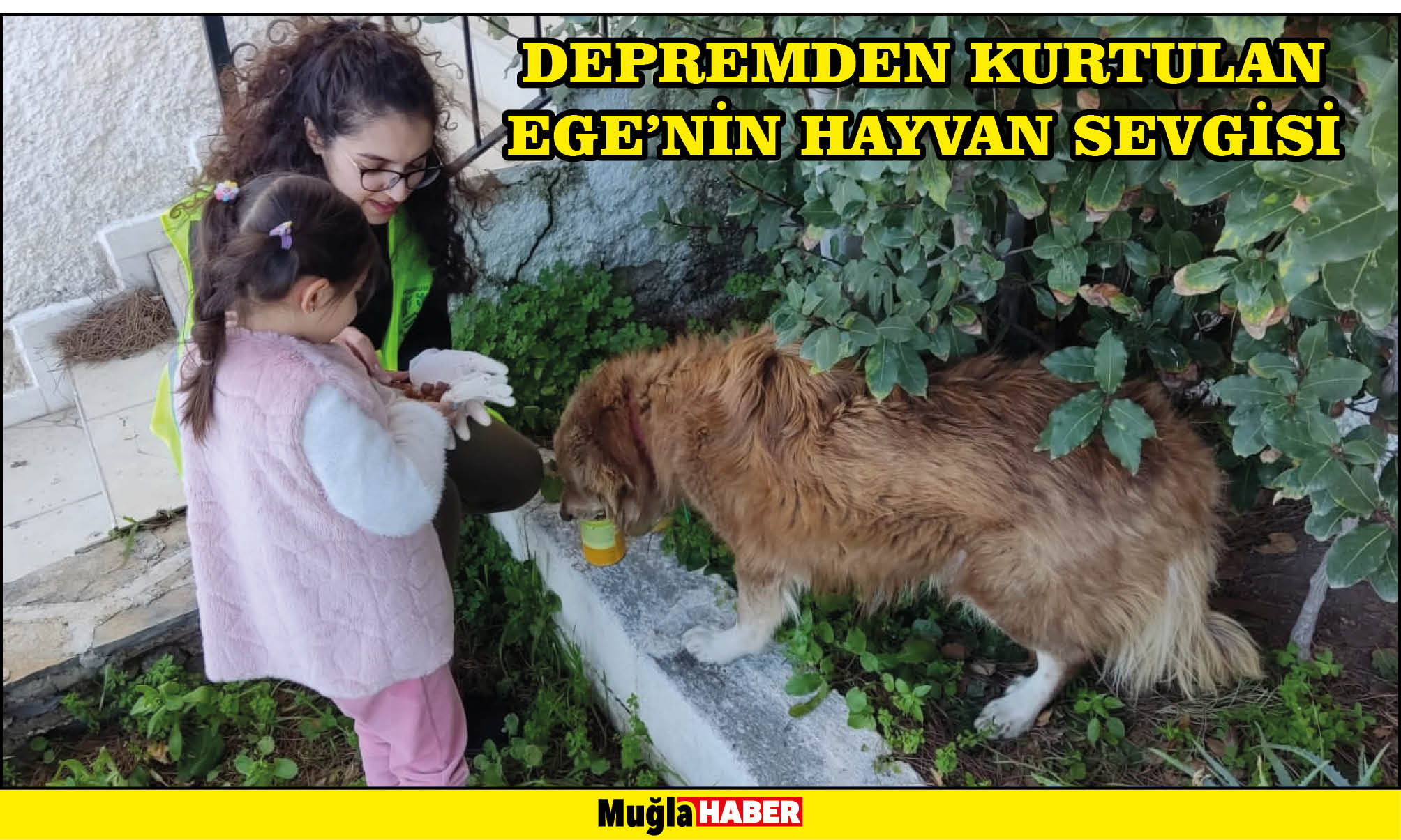 DEPREMDEN KURTULAN EGE’NİN HAYVAN SEVGİSİ