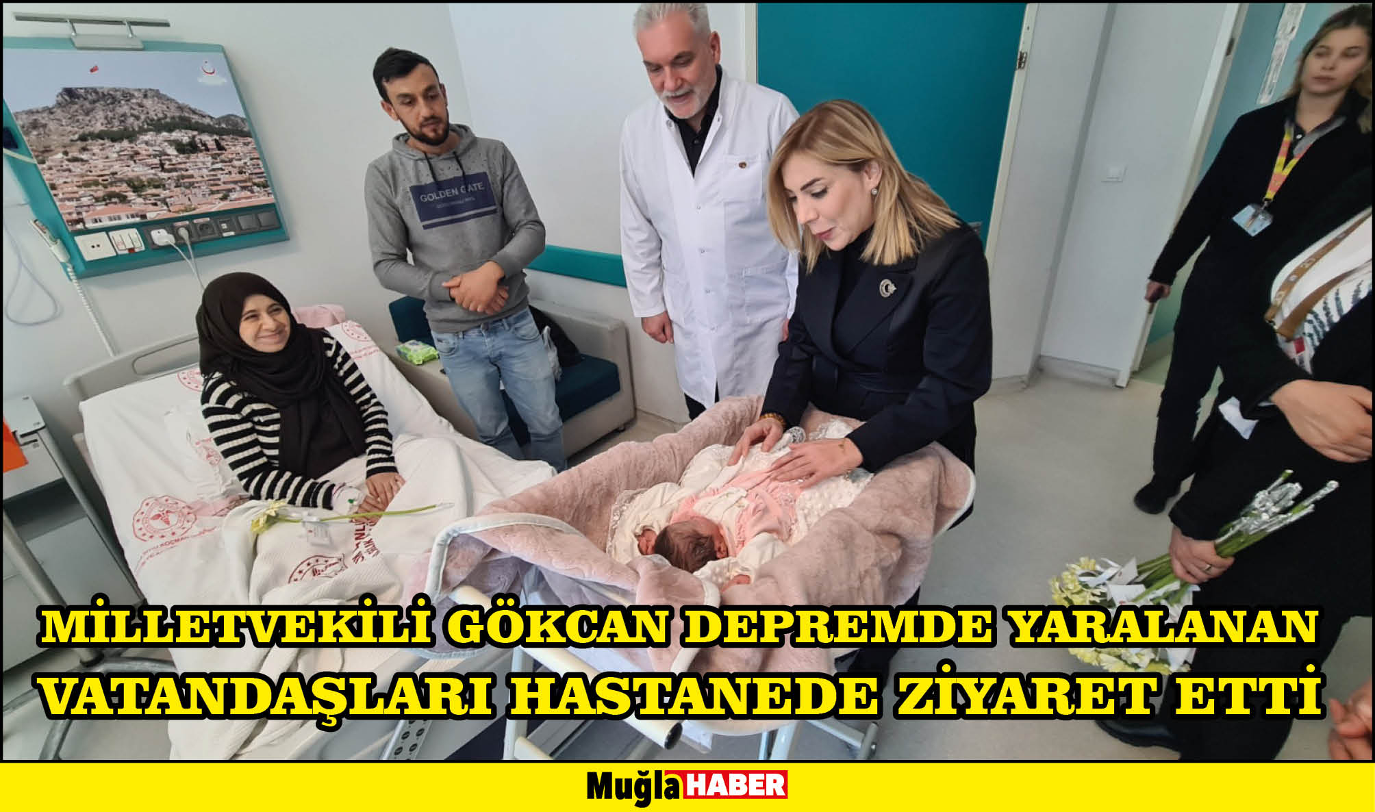 MİLLETVEKİLİ GÖKCAN DEPREMDE YARALANAN VATANDAŞLARI HASTANEDE ZİYARET ETTİ