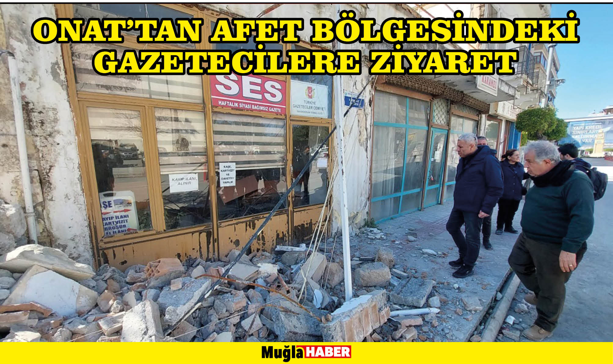 ONAT’TAN AFET BÖLGESİNDEKİ GAZETECİLERE ZİYARET