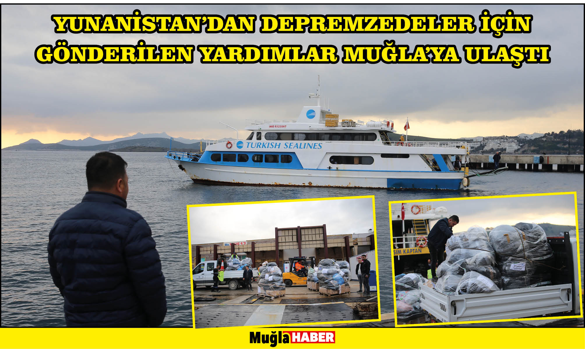 Yunanistan'dan depremzedeler için gönderilen yardımlar Muğla'ya ulaştı