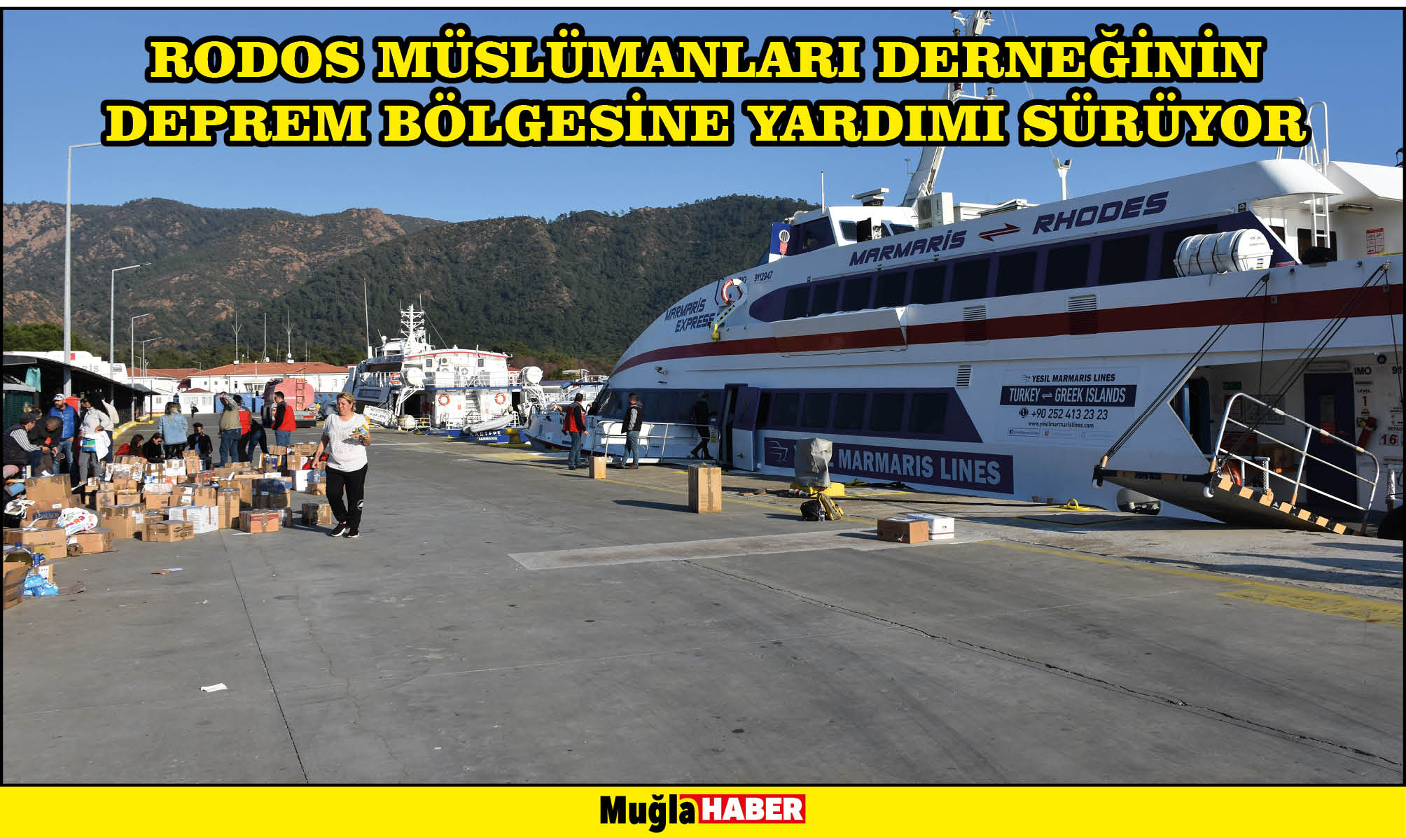 Rodos Müslümanları Derneğinin deprem bölgesine yardımı sürüyor