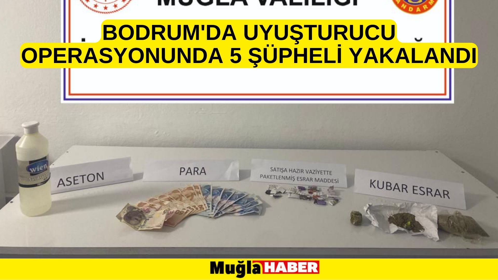 Bodrum'da uyuşturucu operasyonunda 5 şüpheli yakalandı