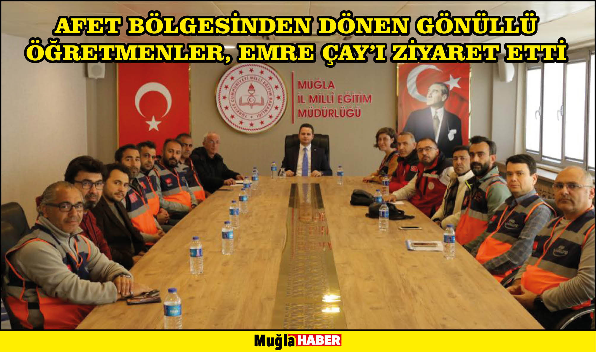 AFET BÖLGESİNDEN DÖNEN GÖNÜLLÜ ÖĞRETMENLER, EMRE ÇAY’I ZİYARET ETTİ