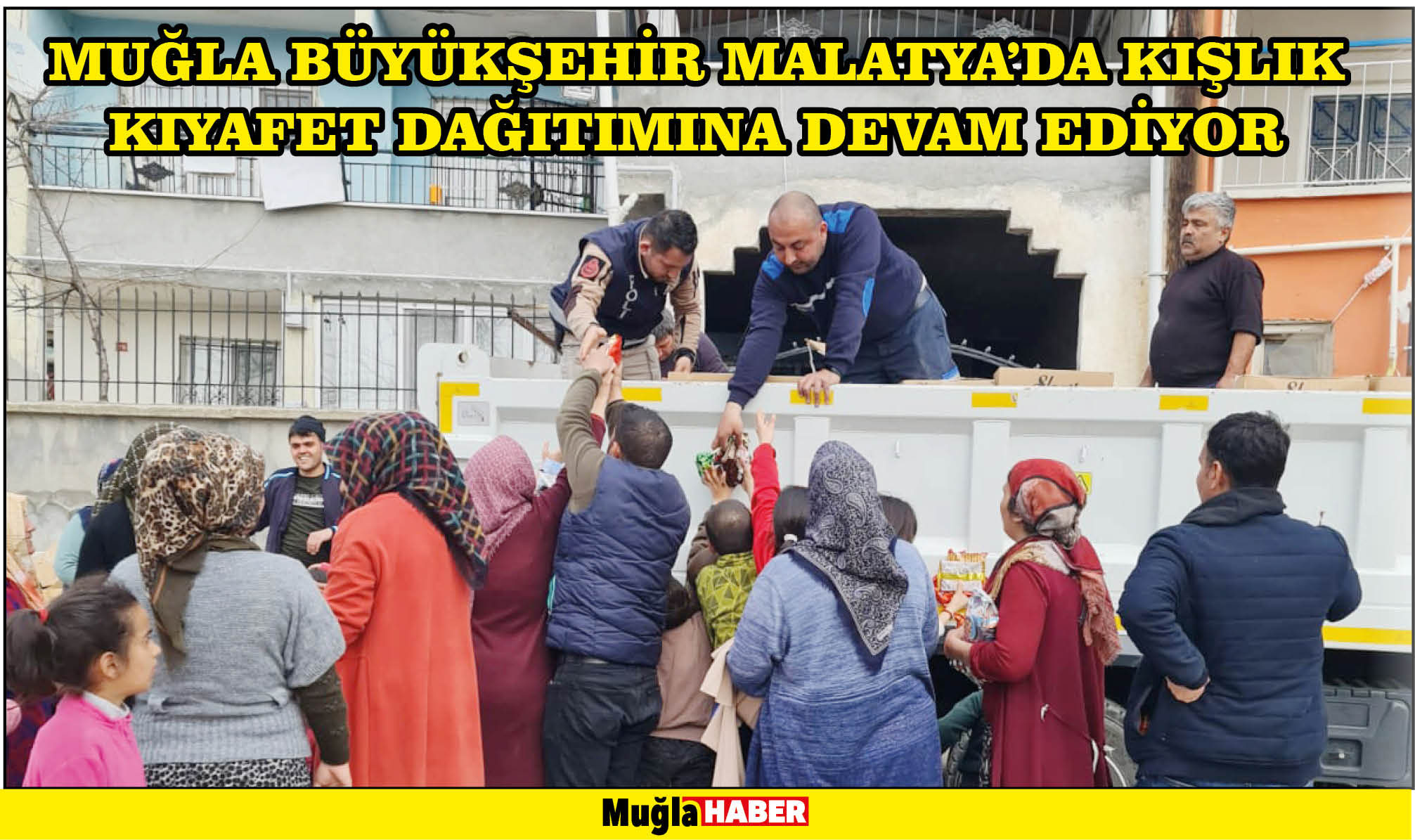 MUĞLA BÜYÜKŞEHİR MALATYA’DA KIŞLIK KIYAFET DAĞITIMINA DEVAM EDİYOR