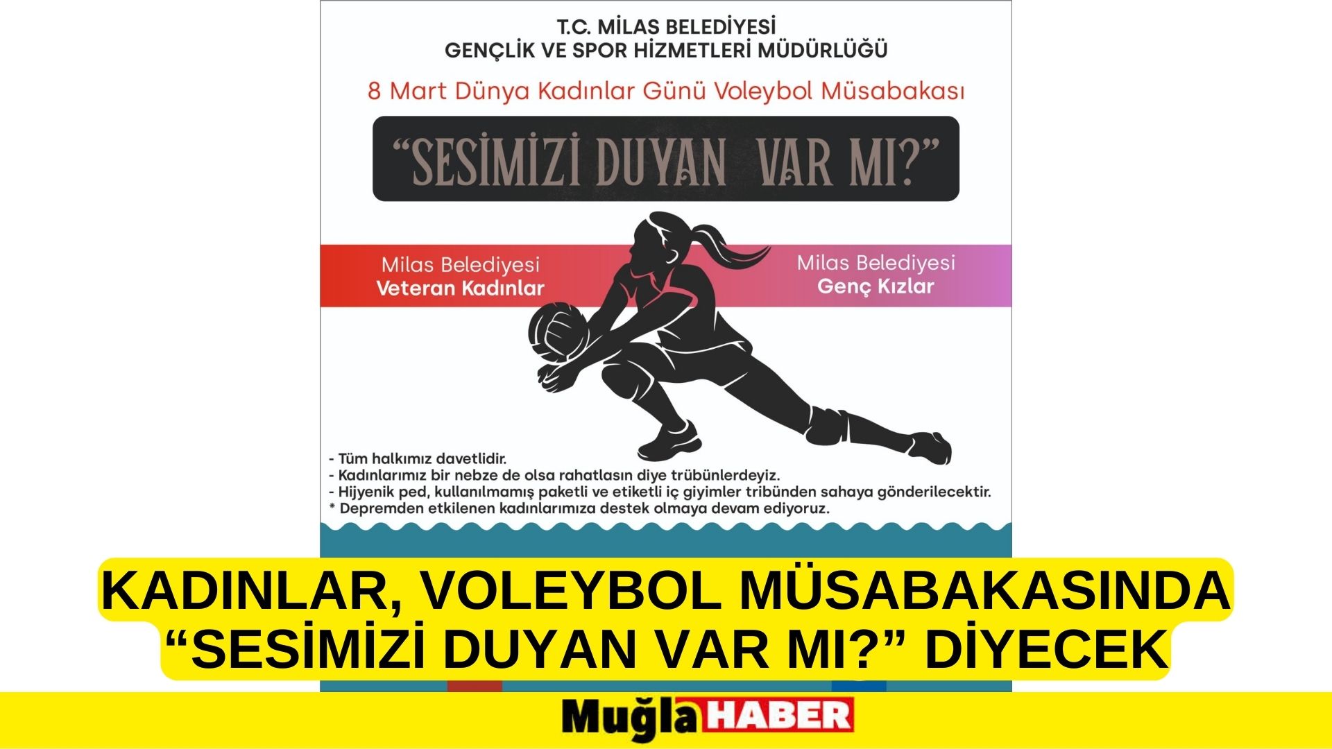 KADINLAR, VOLEYBOL MÜSABAKASINDA “SESİMİZİ DUYAN VAR MI?” DİYECEK