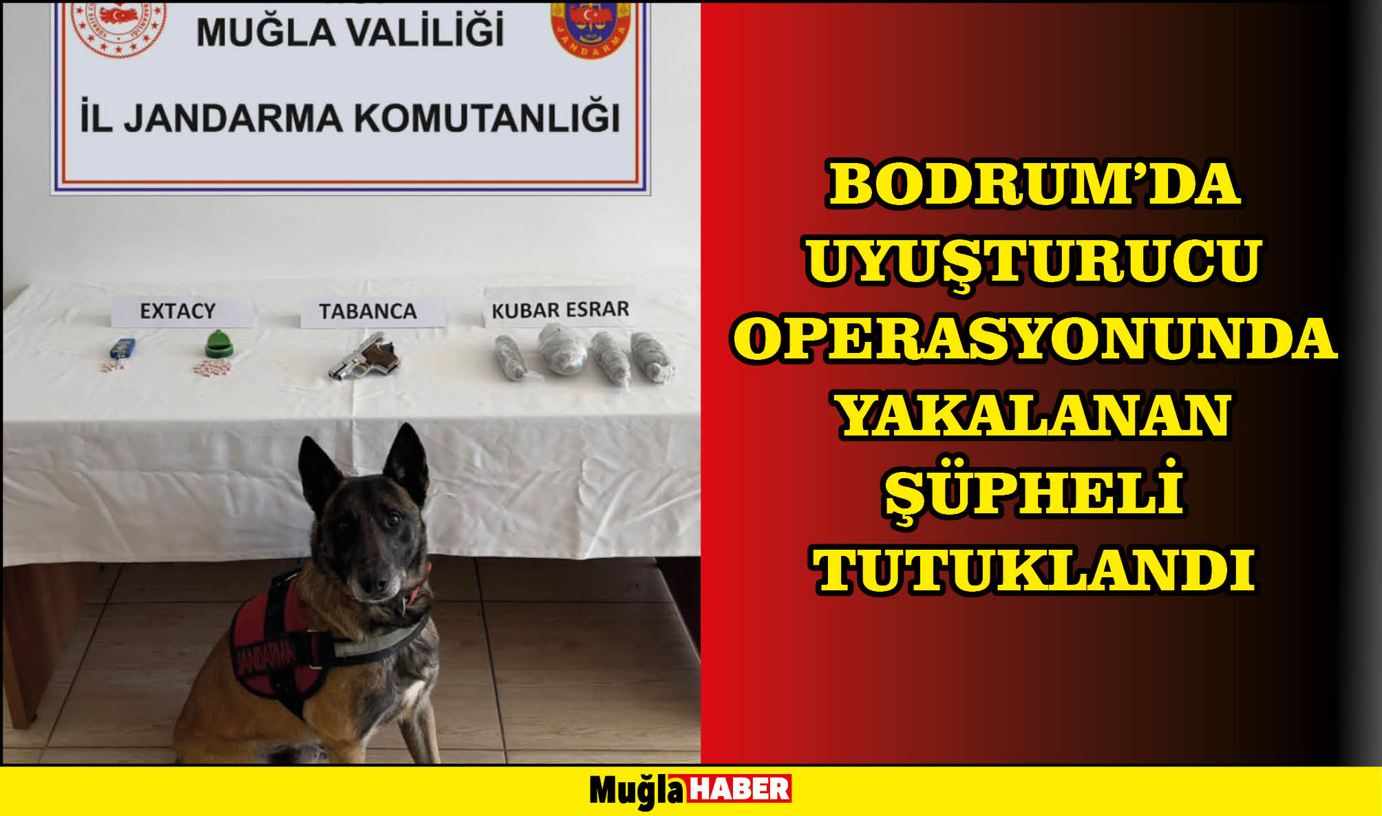 BODRUM’DA UYUŞTURUCU OPERASYONUNDA YAKALANAN ŞÜPHELİ TUTUKLANDI