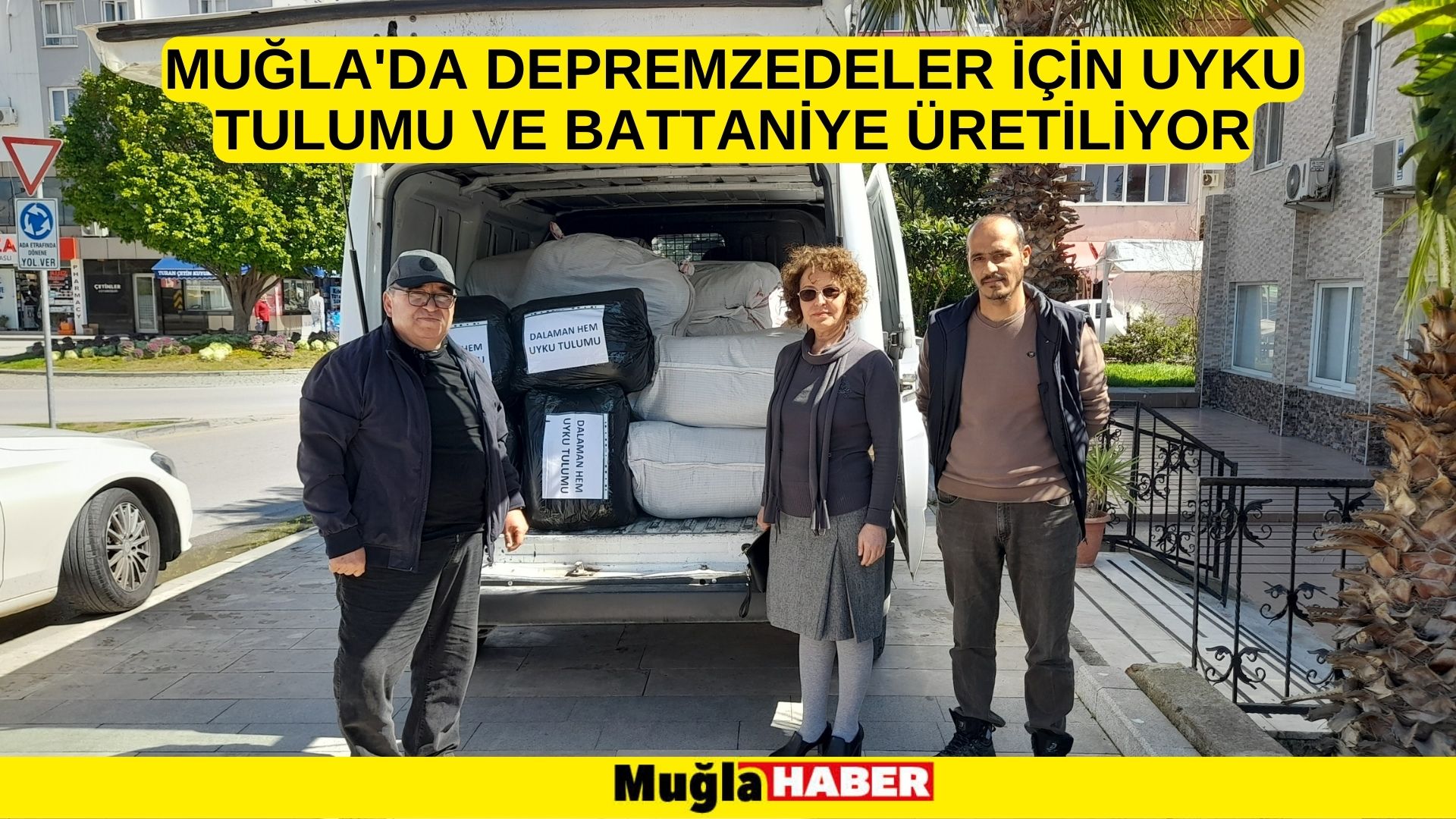 Muğla'da depremzedeler için uyku tulumu ve battaniye üretiliyor