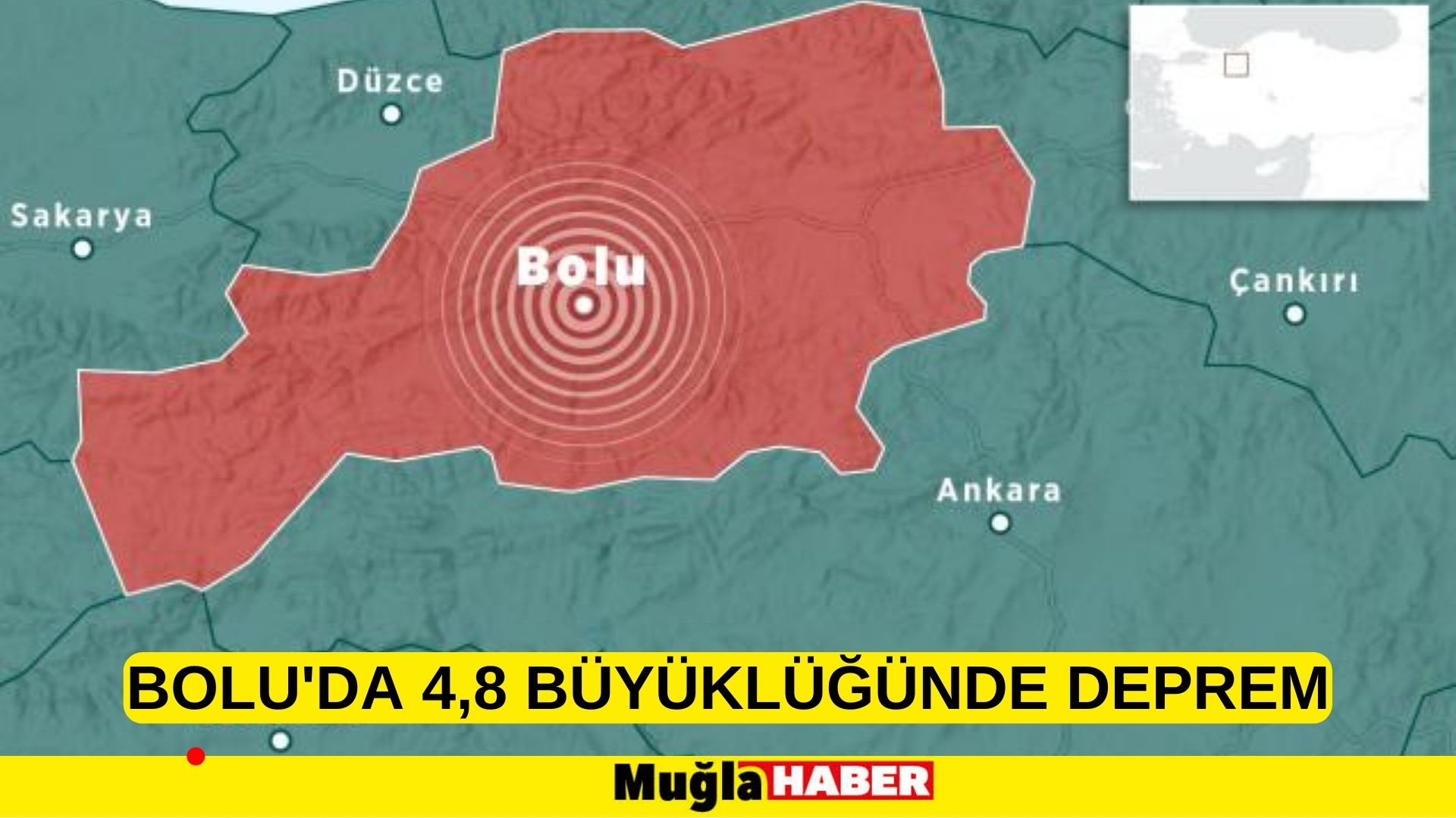 Bolu'da 4,8 büyüklüğünde deprem