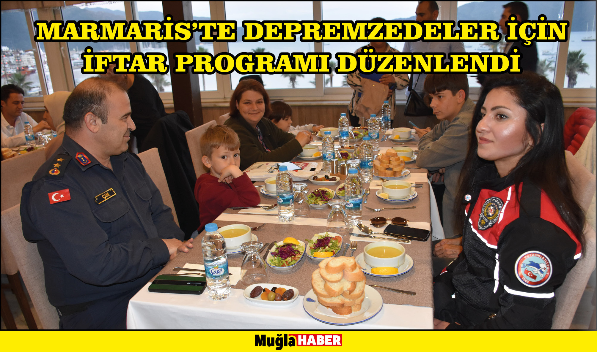 Marmaris'te depremzedeler için iftar programı düzenlendi