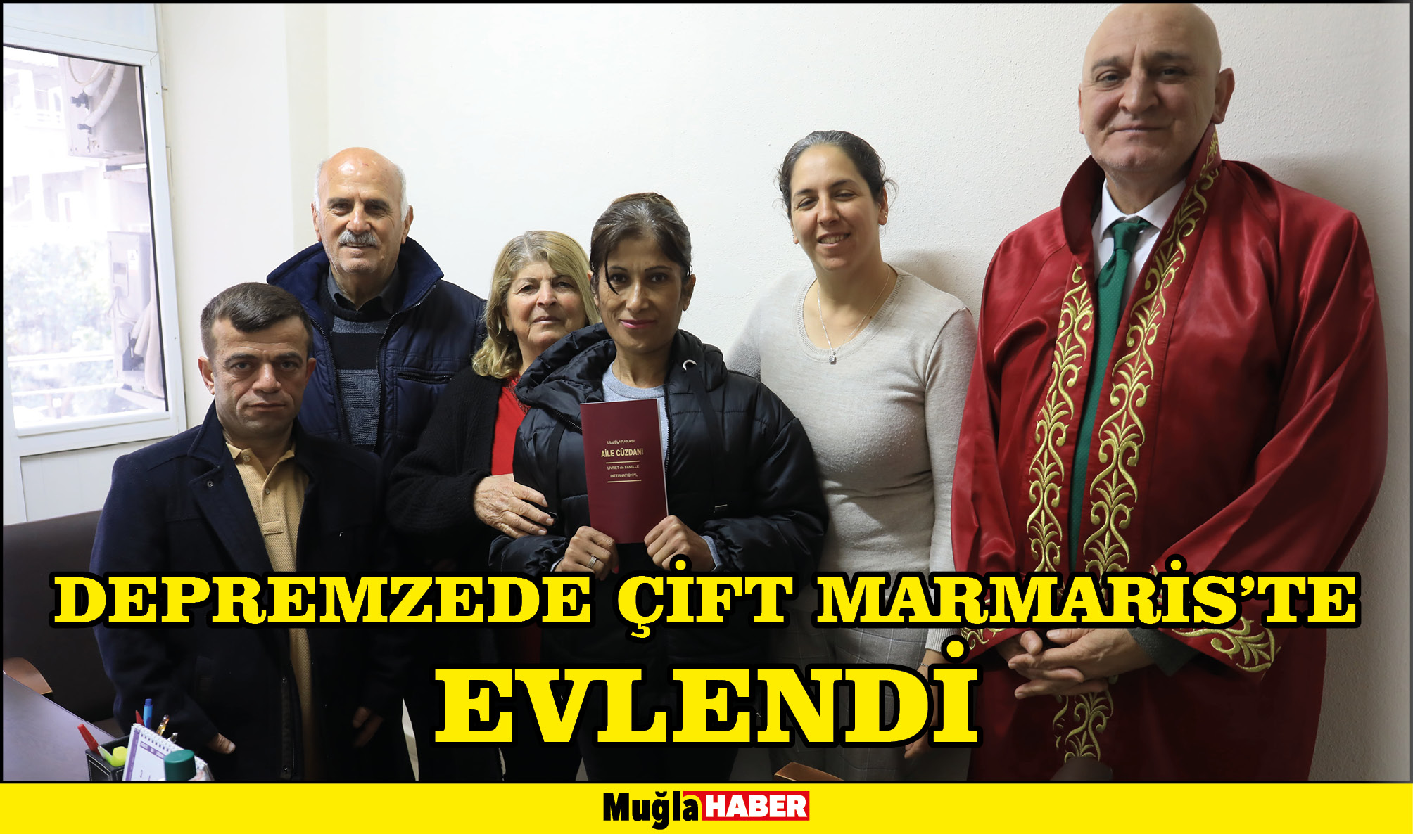 DEPREMZEDE ÇİFT MARMARİS’TE EVLENDİ