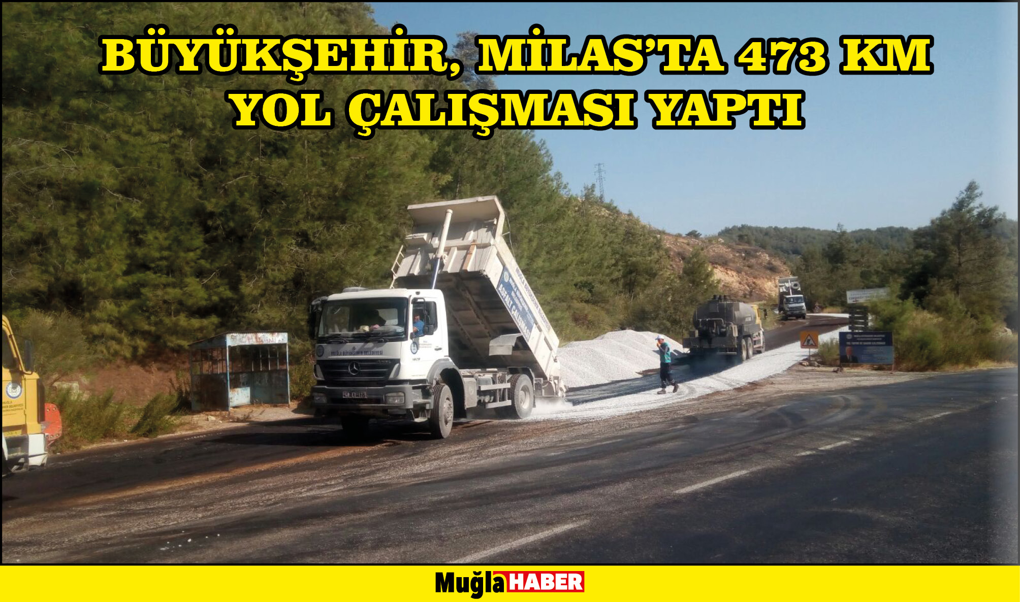 Büyükşehir, Milas’ta 473 Km Yol Çalışması Yaptı