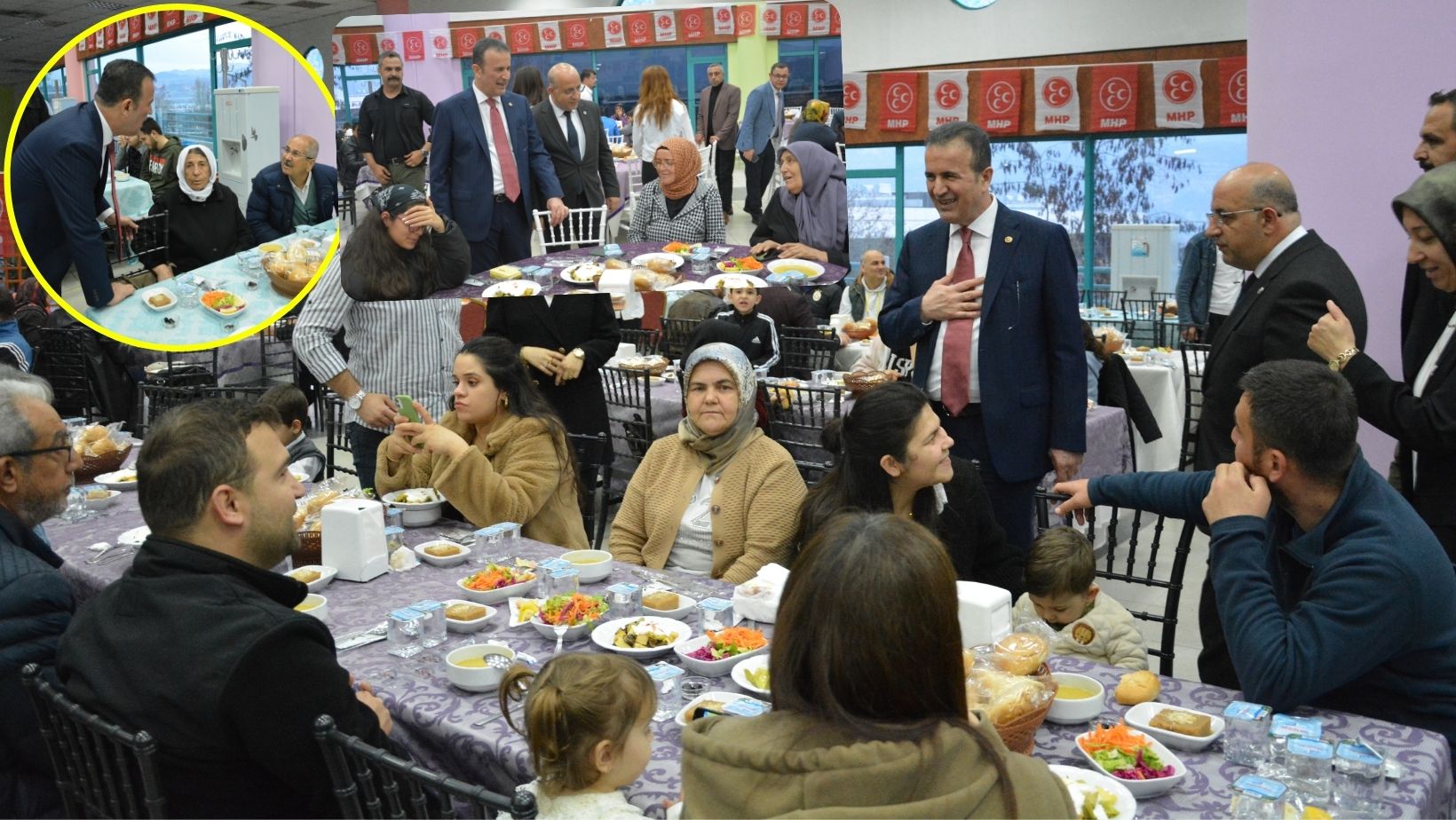 MHP İL BAŞKANLIĞI DEPREMZEDELERLE İFTARDA BULUŞTU