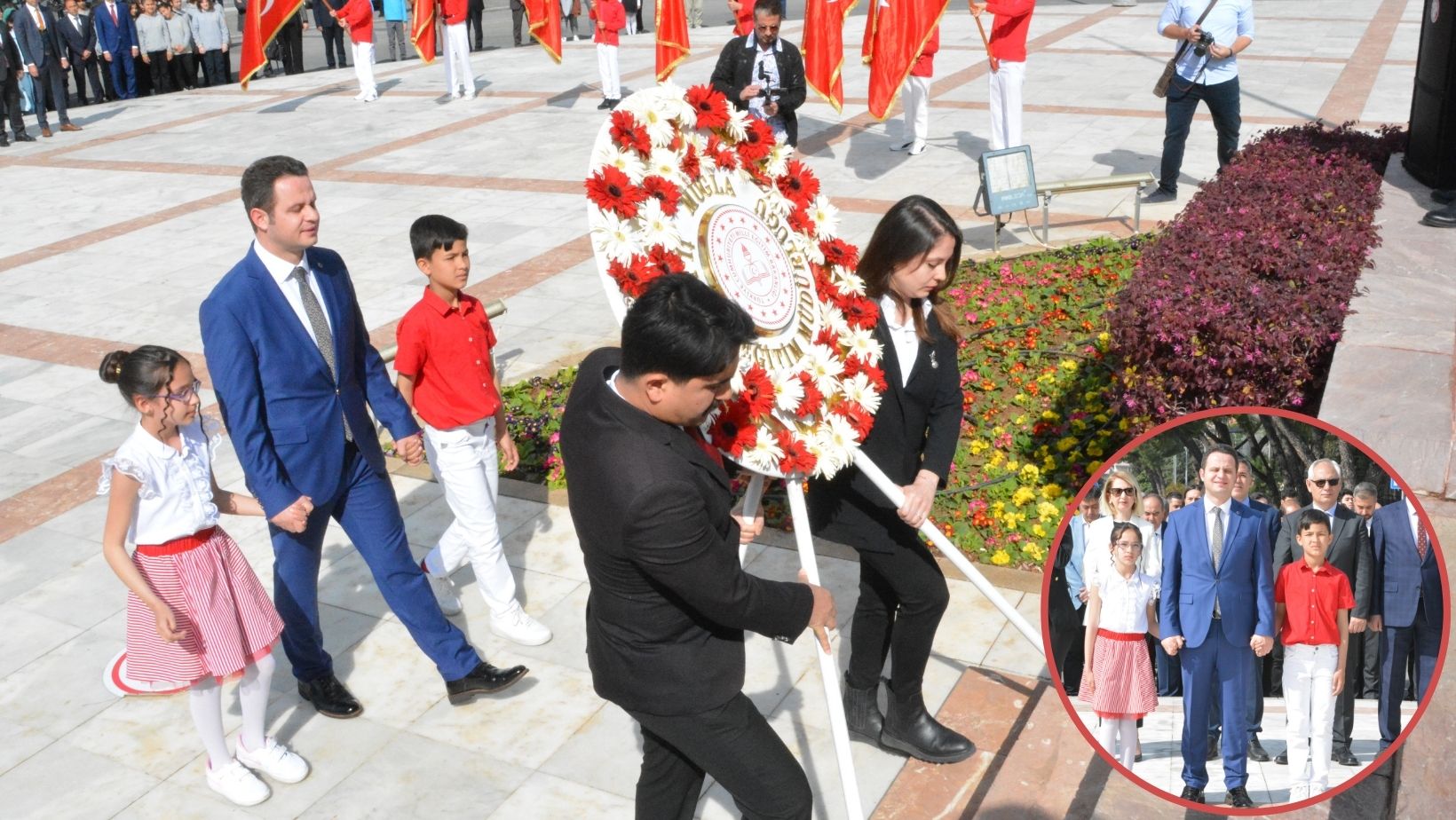 23 NİSAN ETKİNLİKLERİ ÇELENK TÖRENİYLE BAŞLADI