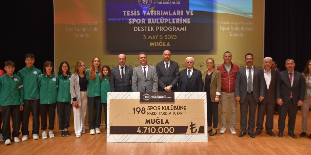 MUĞLA’DA TESİS YATIRIMLARI VE SPOR KULÜPLERİNE DESTEK TÖRENİ DÜZENLENDİ