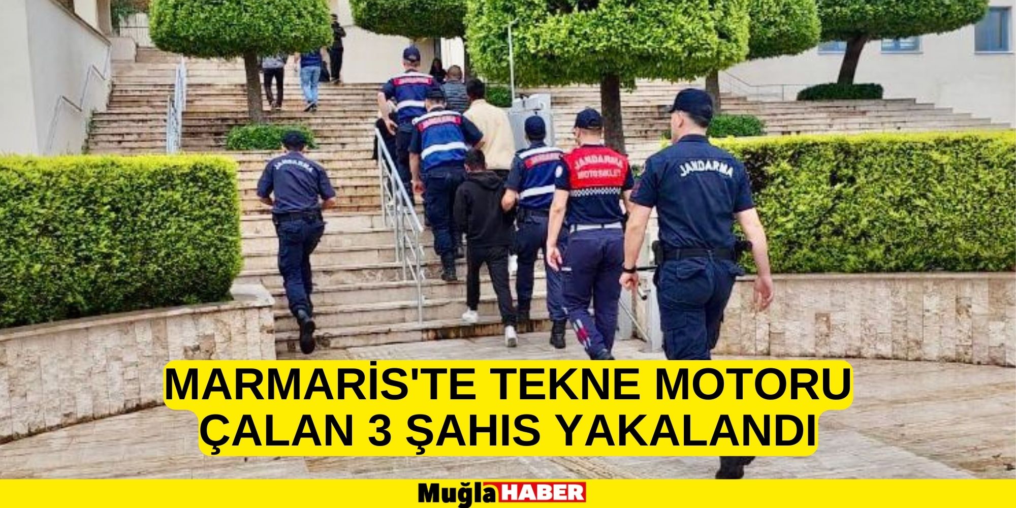 MARMARİS'TE TEKNE MOTORU ÇALAN 3 ŞAHIS YAKALANDI