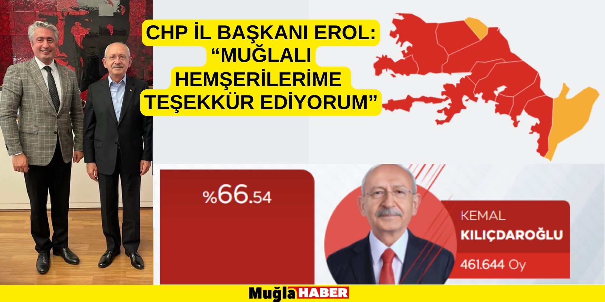 CHP İL BAŞKANI EROL: “MUĞLALI HEMŞERİLERİME TEŞEKKÜR EDİYORUM”