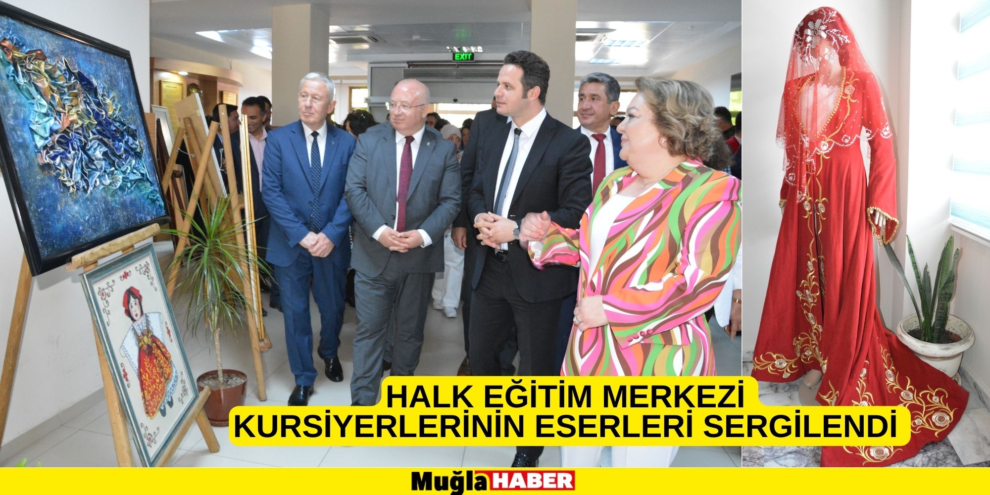 HALK EĞİTİM MERKEZİ KURSİYERLERİNİN ESERLERİ SERGİLENDİ