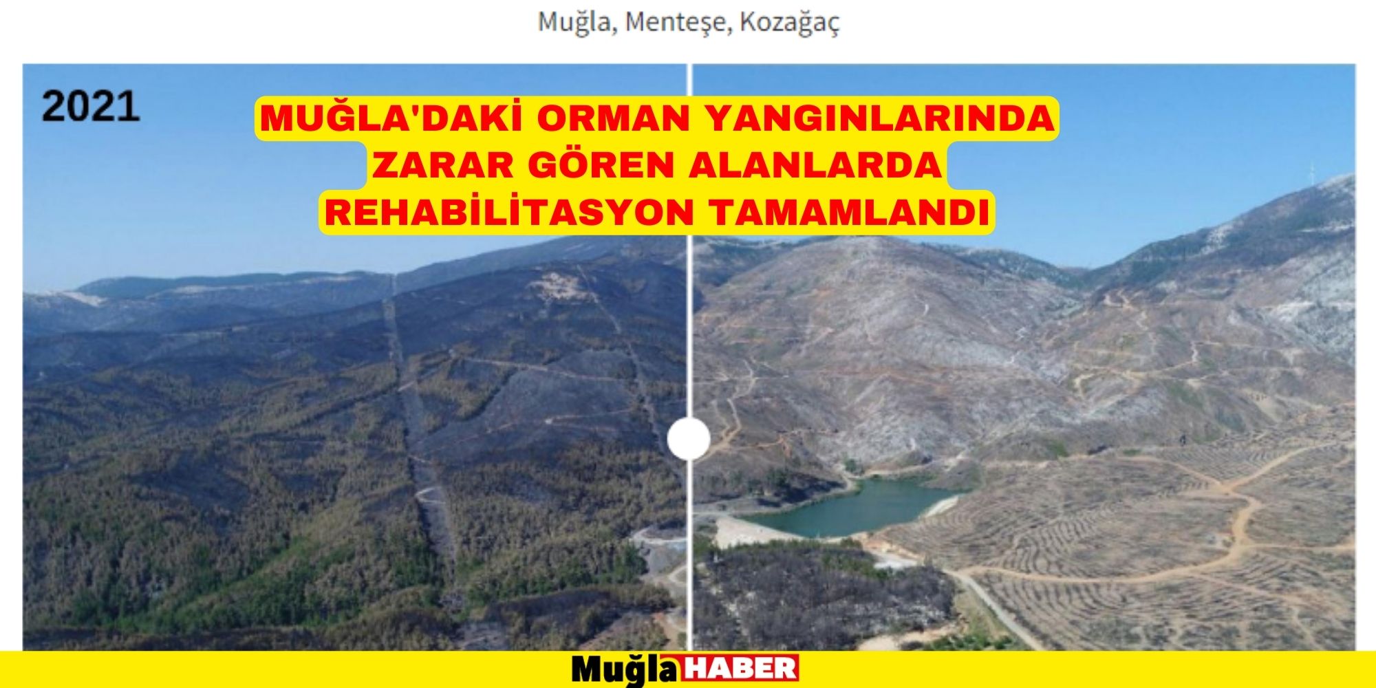 MUĞLA'DAKİ ORMAN YANGINLARINDA ZARAR GÖREN ALANLARDA ÇALIŞMALAR TAMAMLANDI