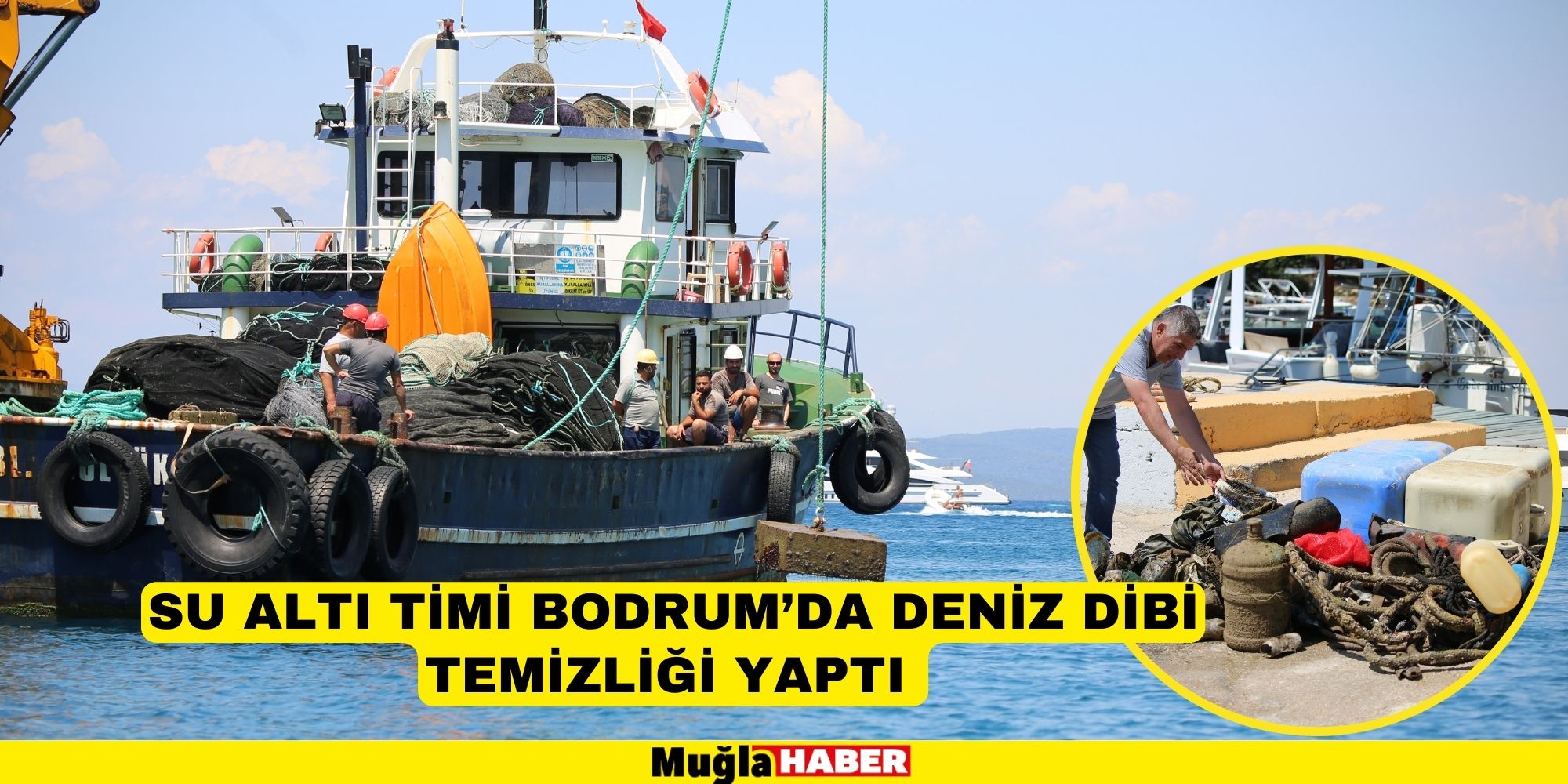 SU ALTI TİMİ BODRUM’DA DENİZ DİBİ TEMİZLİĞİ YAPTI