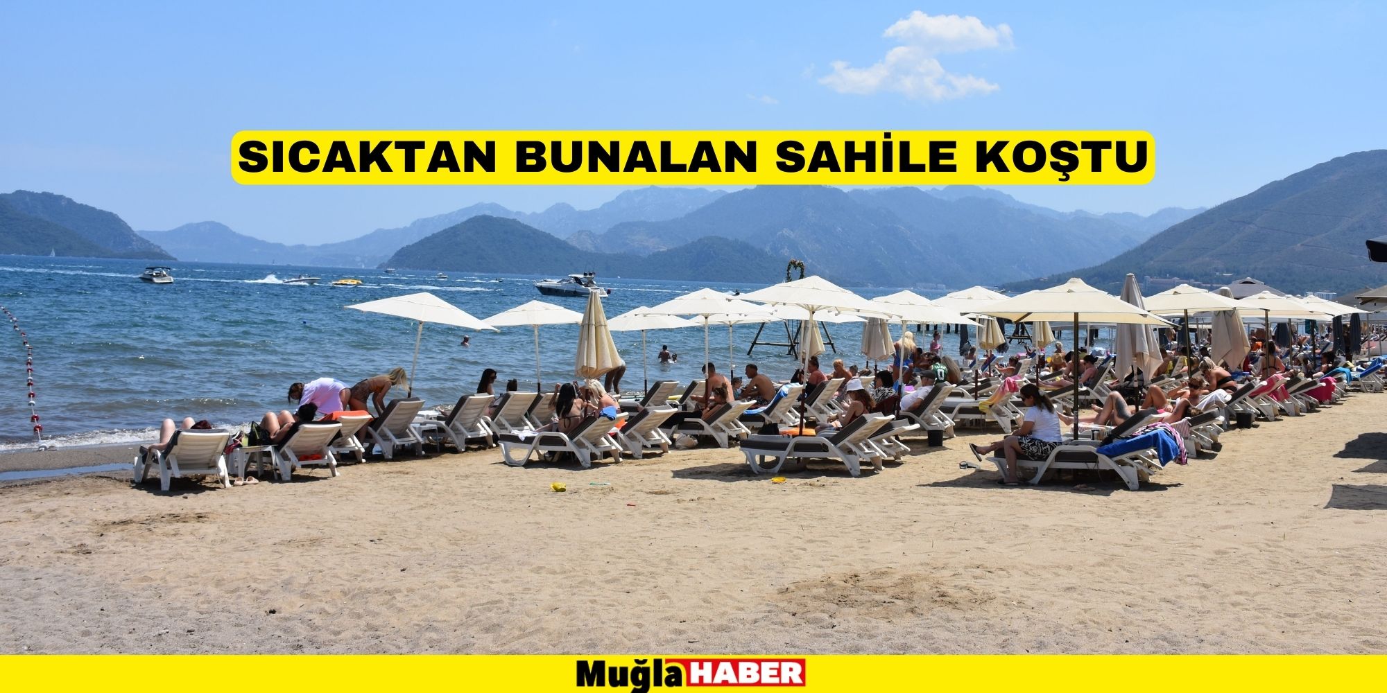 SICAKTAN BUNALAN SAHİLE KOŞTU