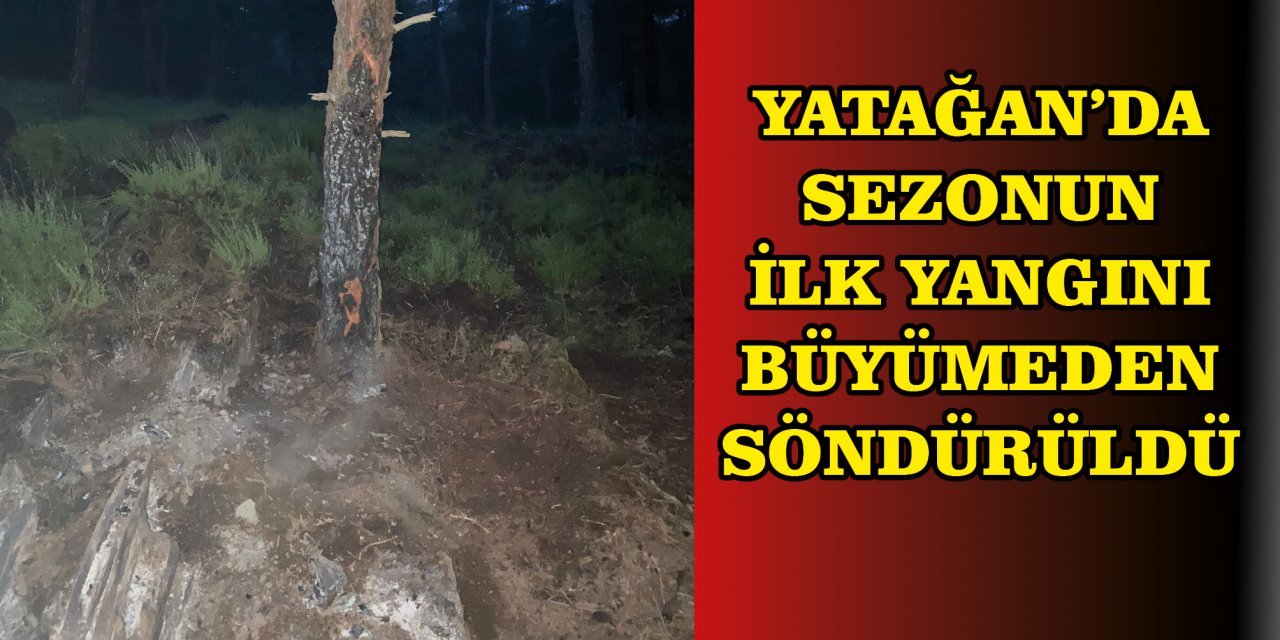 YATAĞAN’DA SEZONUN İLK YANGINI BÜYÜMEDEN SÖNDÜRÜLDÜ