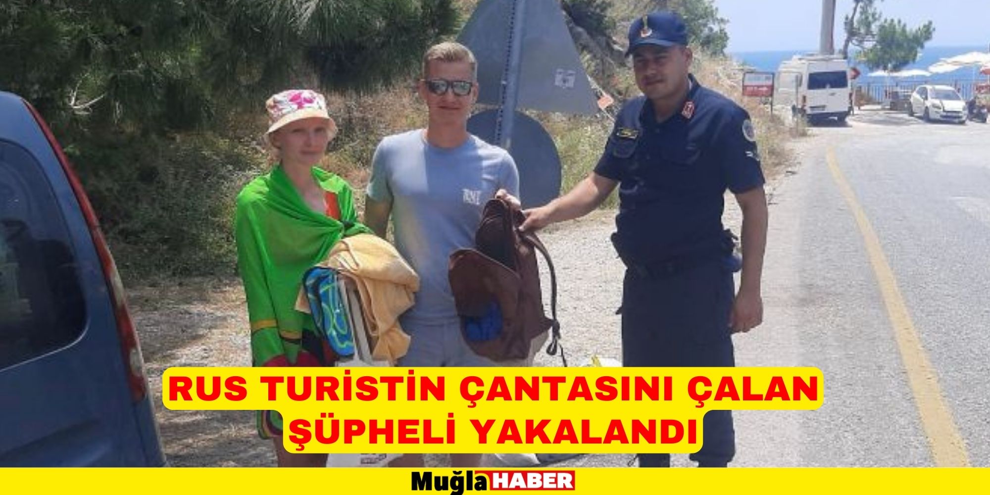 RUS TURİSTİN ÇANTASINI ÇALAN ŞÜPHELİ YAKALANDI