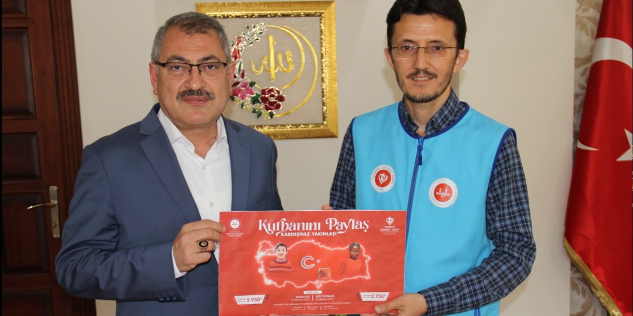 MÜFTÜ ÇAPÇI’DAN TDV’YE KURBAN BAĞIŞI