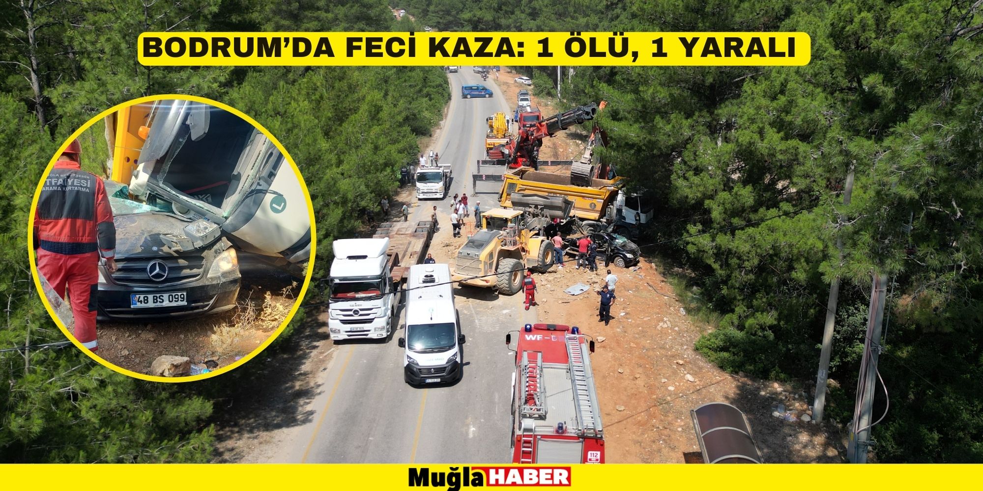 BODRUM’DA FECİ KAZA: 1 ÖLÜ, 1 YARALI