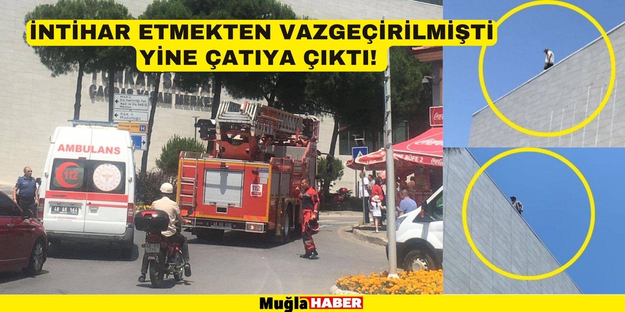 İNTİHAR ETMEKTEN VAZGEÇİRİLMİŞTİ YİNE ÇATIYA ÇIKTI!