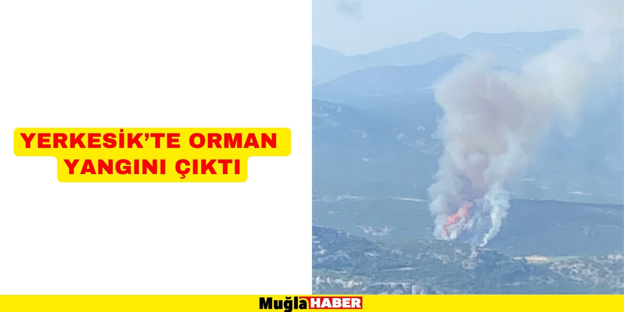 YERKESİK’TE ORMAN YANGINI ÇIKTI