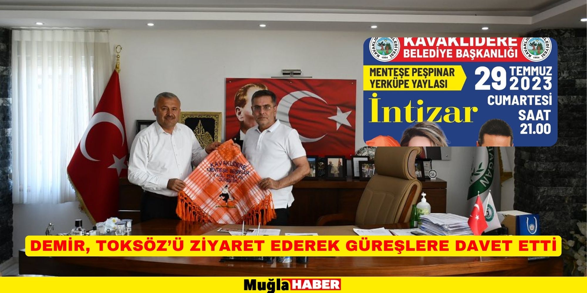 DEMİR, TOKSÖZ’Ü ZİYARET EDEREK GÜREŞLERE DAVET ETTİ