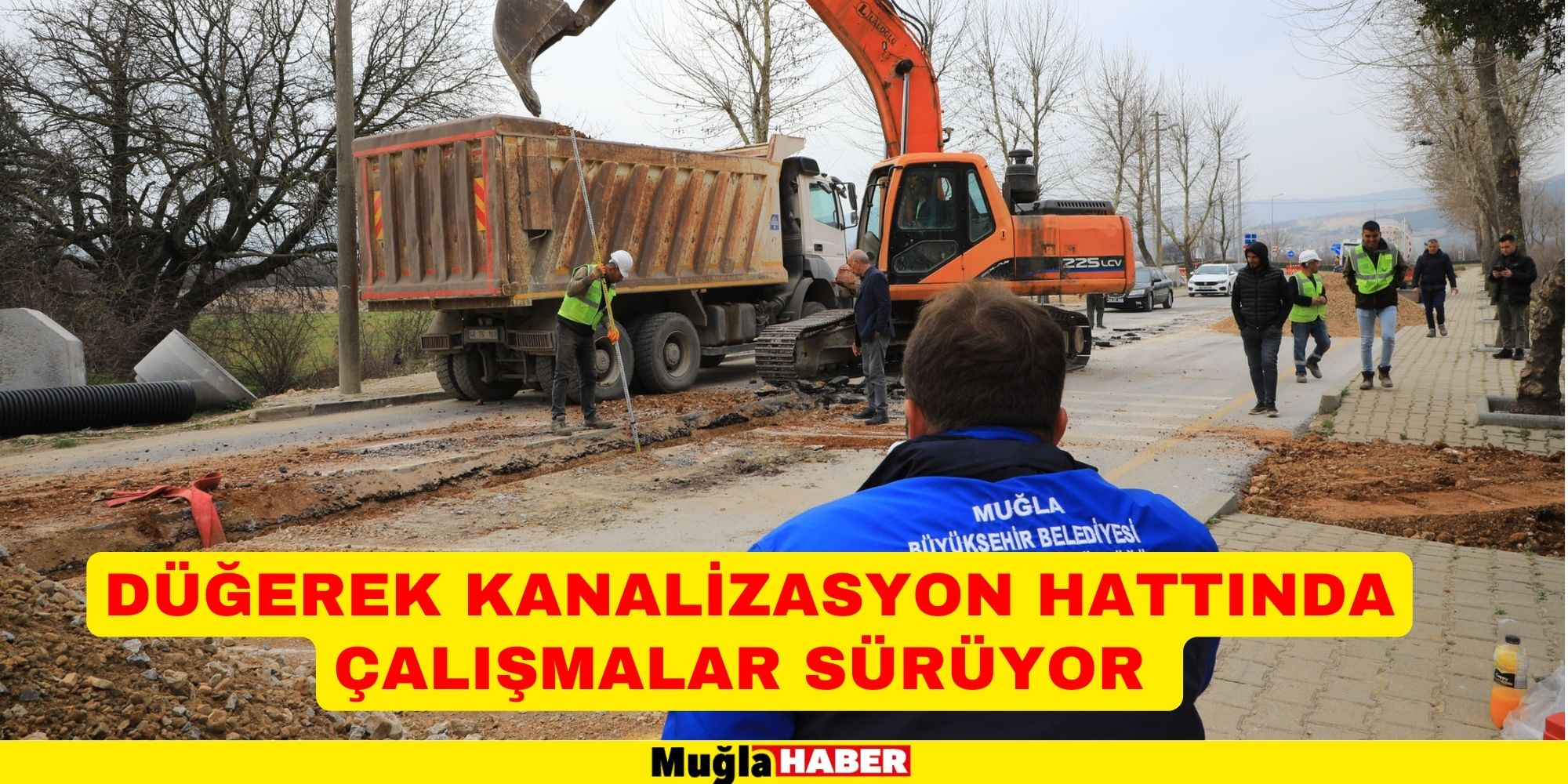 Düğerek kanalizasyon hattında çalışmalar sürüyor