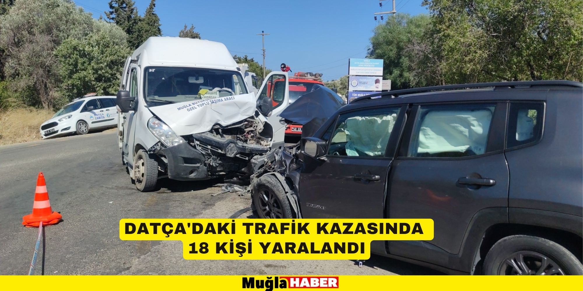 Datça'daki trafik kazasında 18 kişi yaralandı