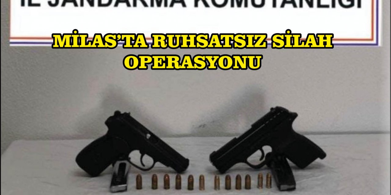 MİLAS’TA RUHSATSIZ SİLAH OPERASYONU