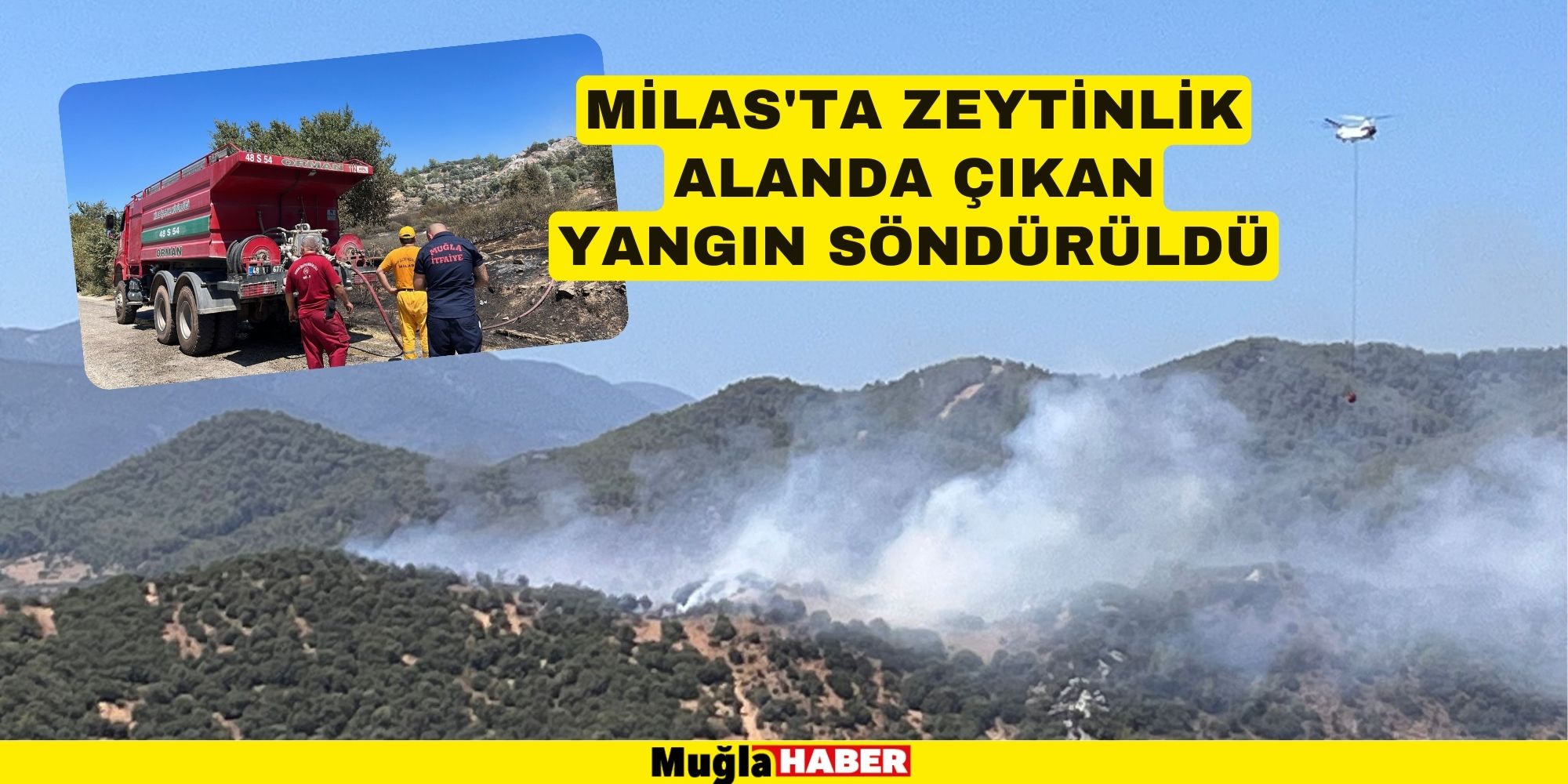 MİLAS'TA ÇIKAN YANGIN SÖNDÜRÜLDÜ