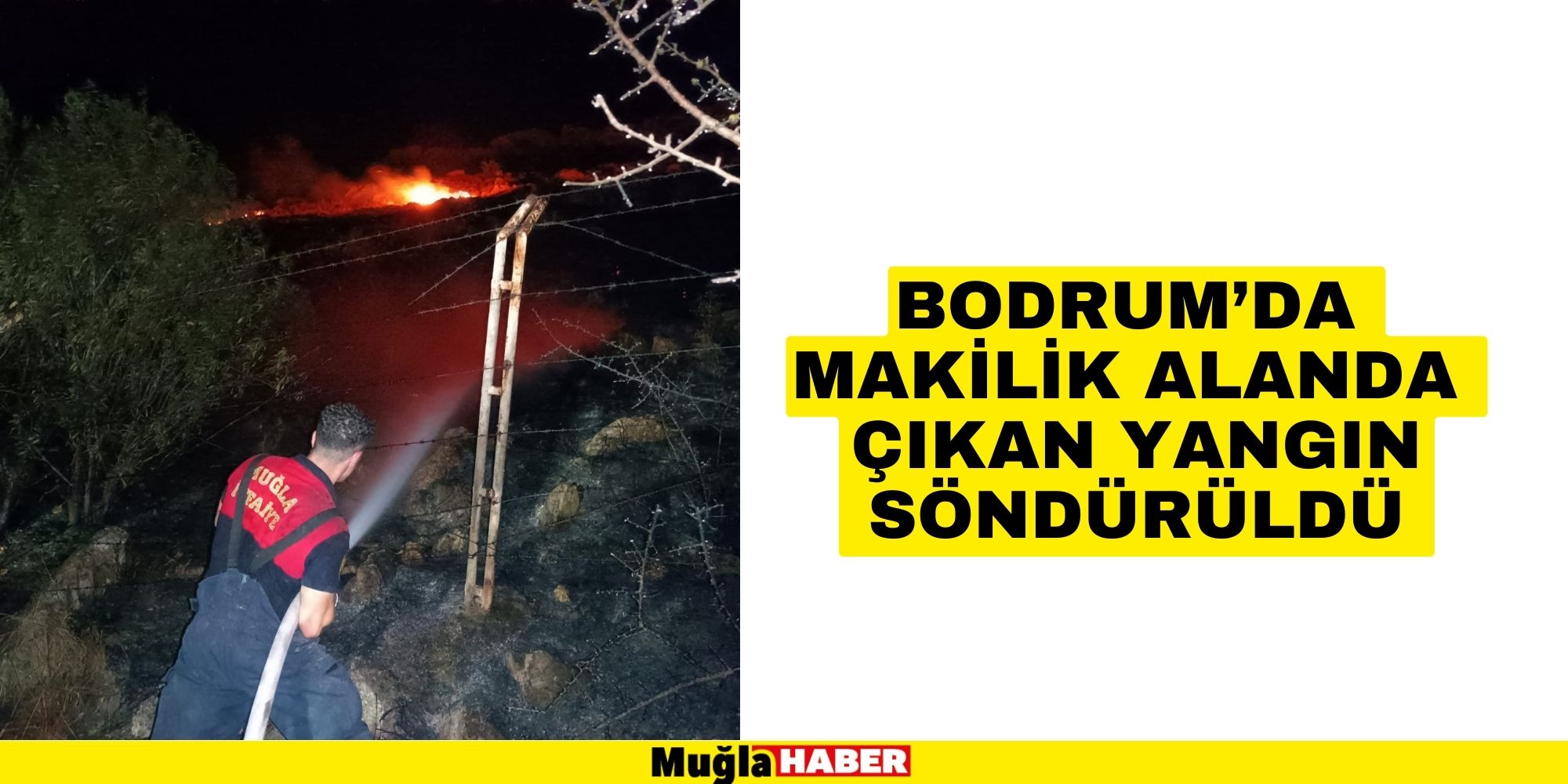 Bodrum’da makilik alanda çıkan yangın söndürüldü