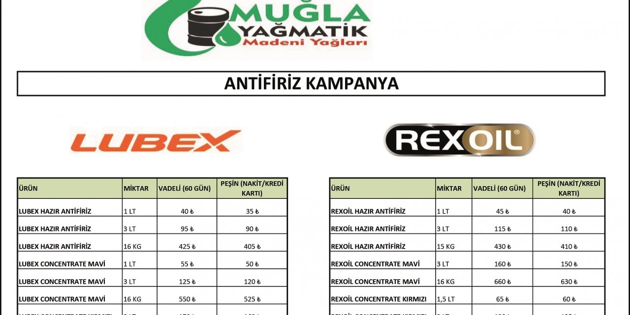 MUĞLA YAĞMATİKTEN DEV ANTİFİRİZ KAMPANYASI