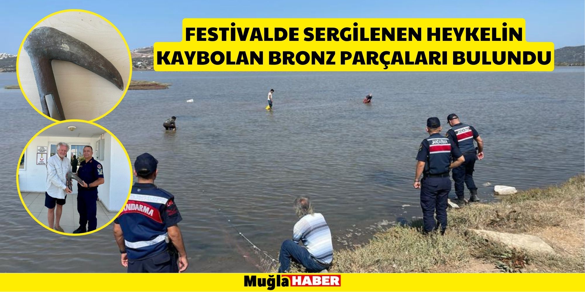 FESTİVALDE SERGİLENEN HEYKELİN KAYBOLAN BRONZ PARÇALARI BULUNDU