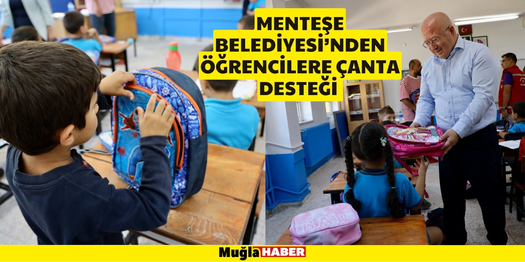 MENTEŞE BELEDİYESİ’NDEN ÖĞRENCİLERE ÇANTA DESTEĞİ