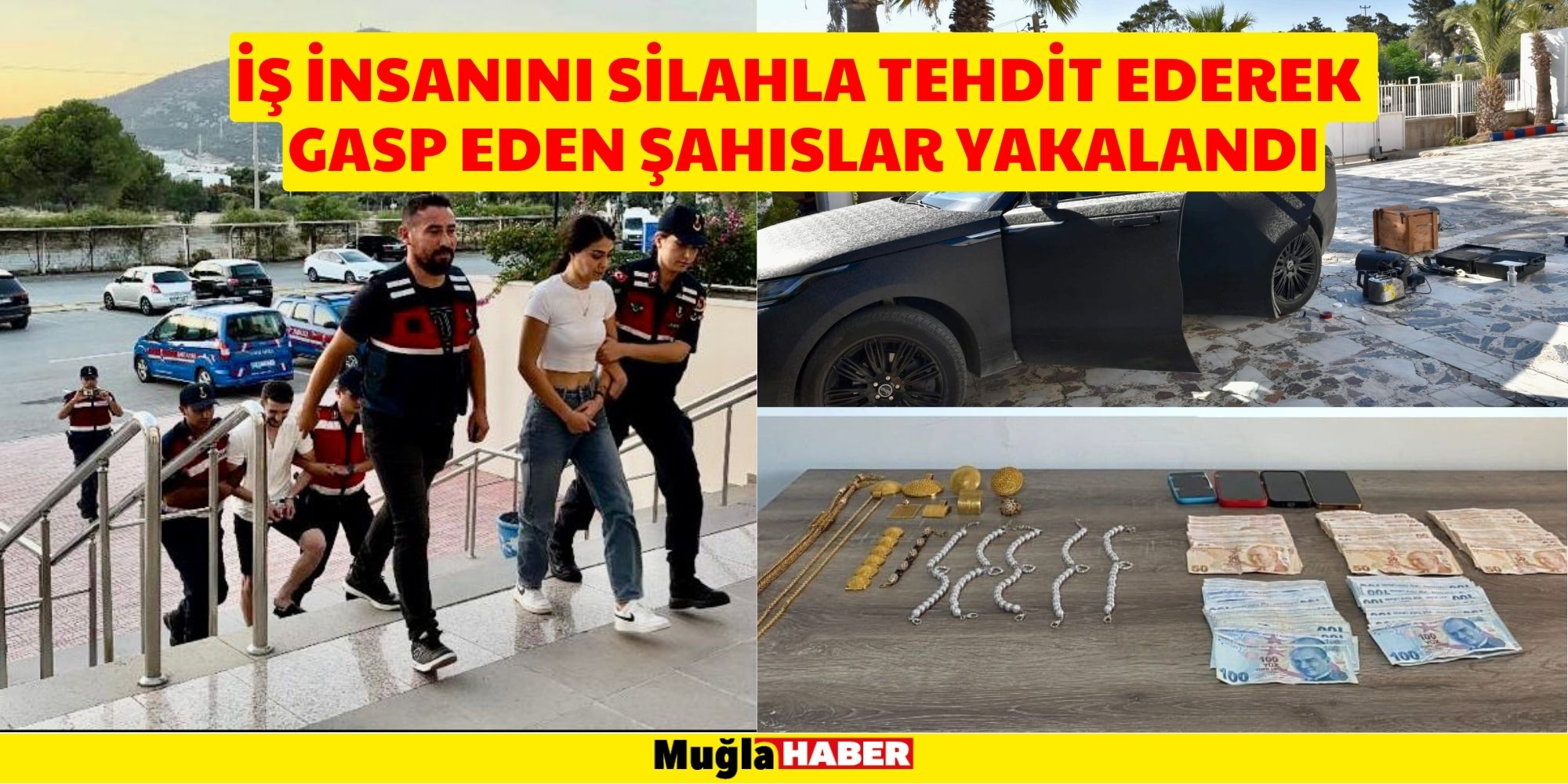 İŞ İNSANINI SİLAHLA TEHDİT EDİP GASP EDEN ŞAHISLAR YAKALANDI