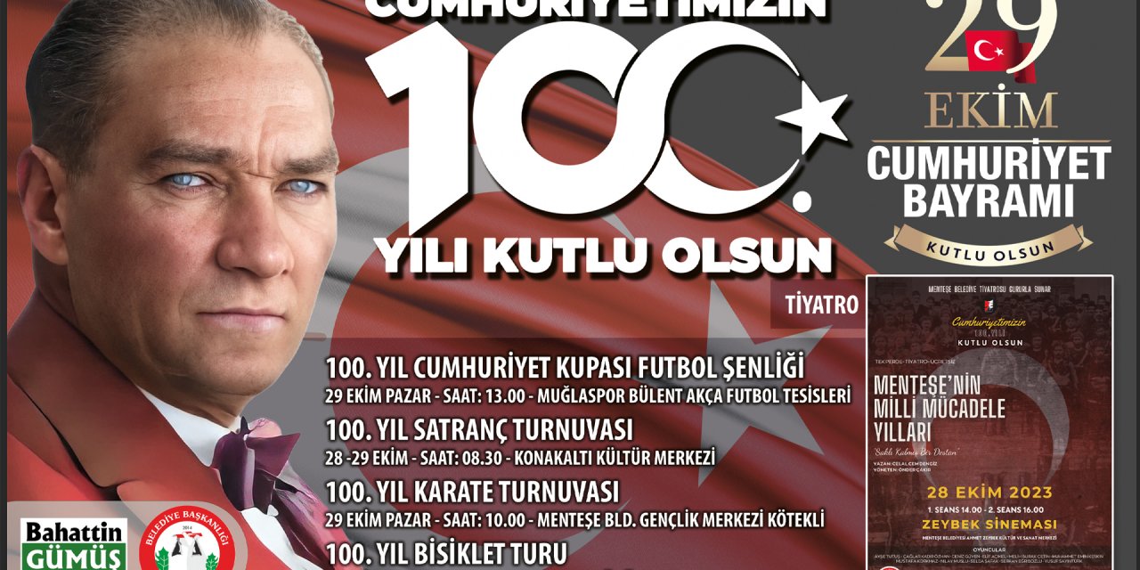 MENTEŞE CUMHURİYETİN 100. YILINI COŞKUYLA KUTLAYACAK