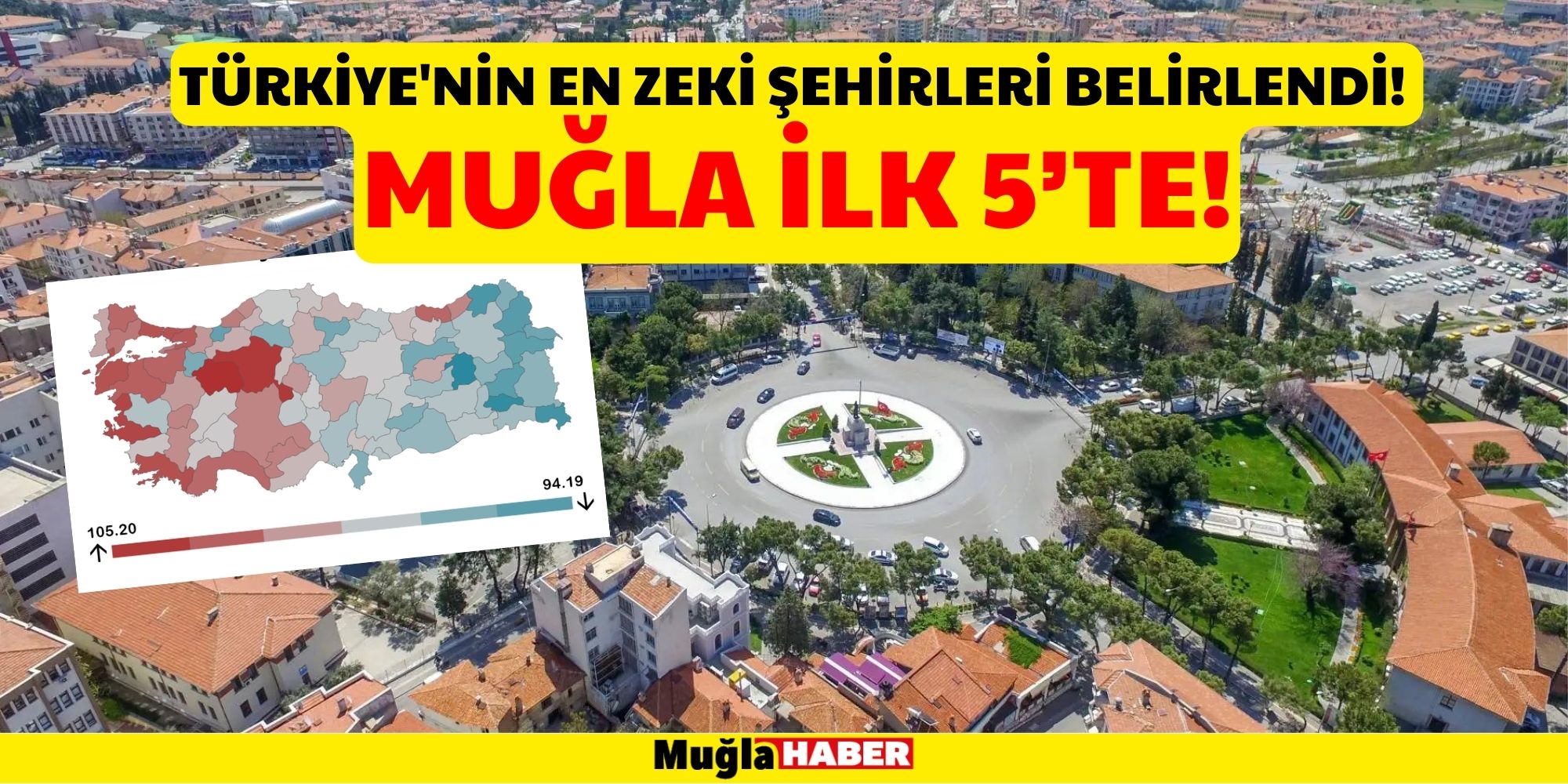 TÜRKİYE'NİN EN ZEKİ ŞEHİRLERİ BELİRLENDİ! MUĞLA İLK 5’TE!